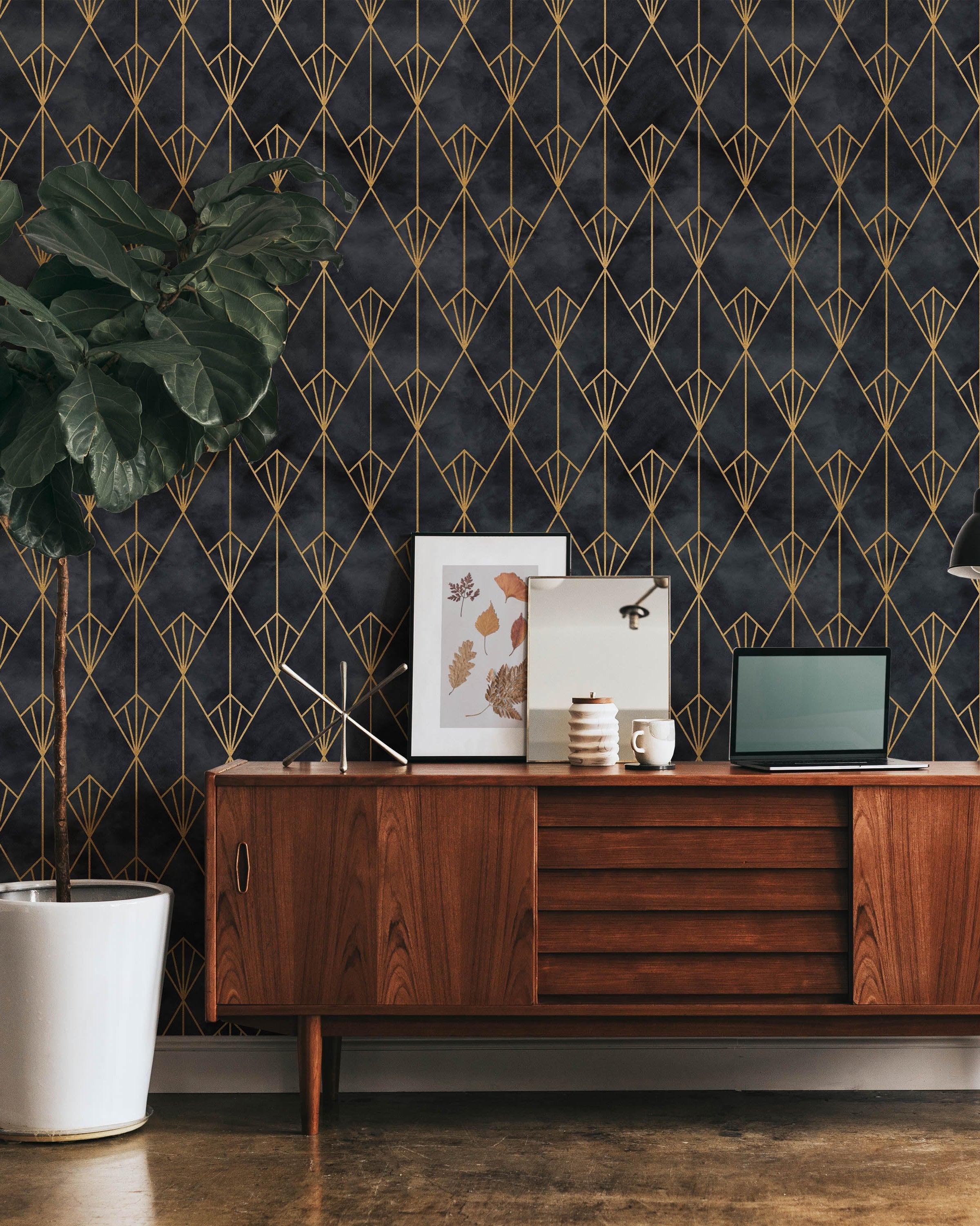 Deco Diamonds Peel and Stick Wallpaper, Removable Wallpaper, Traditional Wallpaper | DeccoPrint