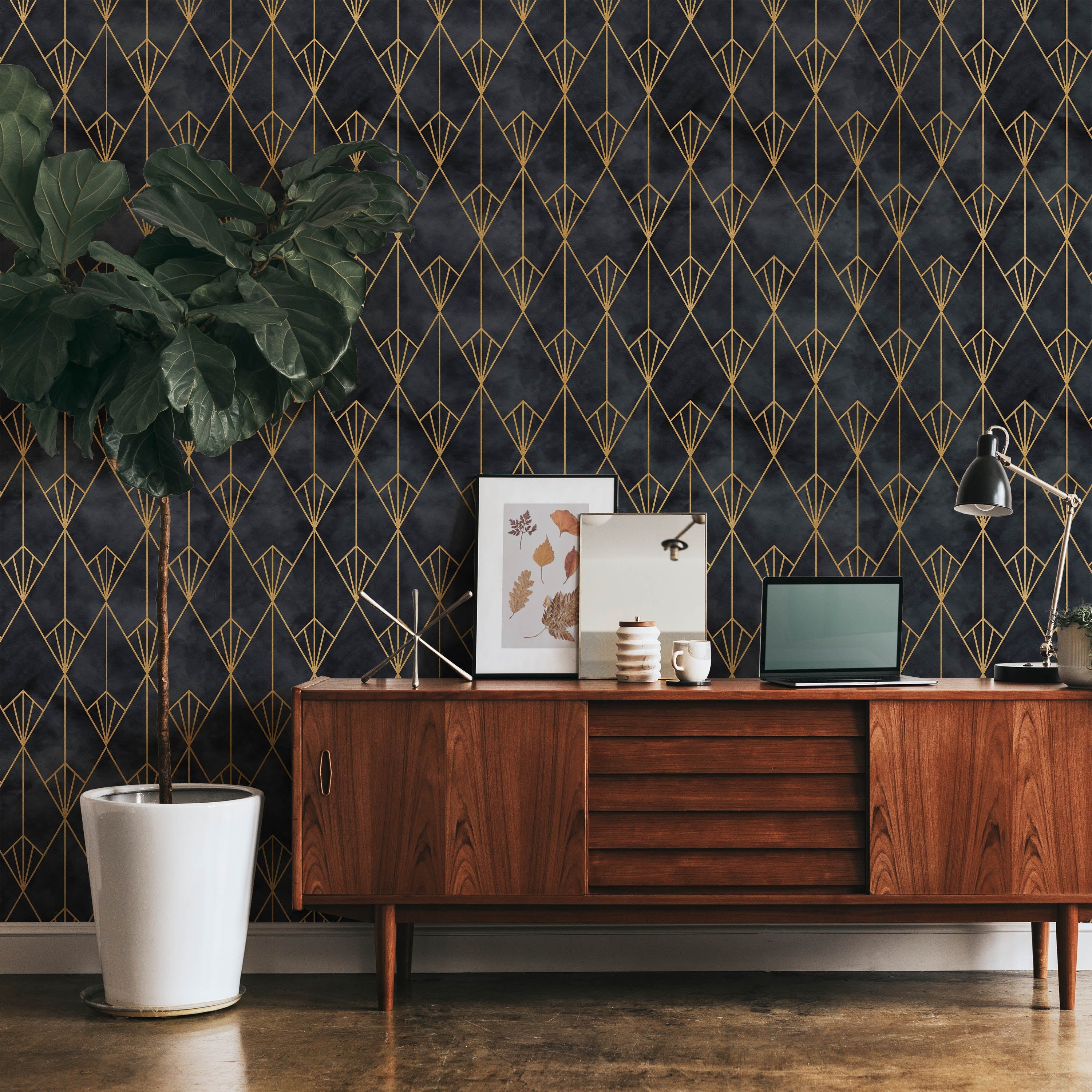 Deco Diamonds Peel and Stick Wallpaper, Removable Wallpaper, Traditional Wallpaper | DeccoPrint
