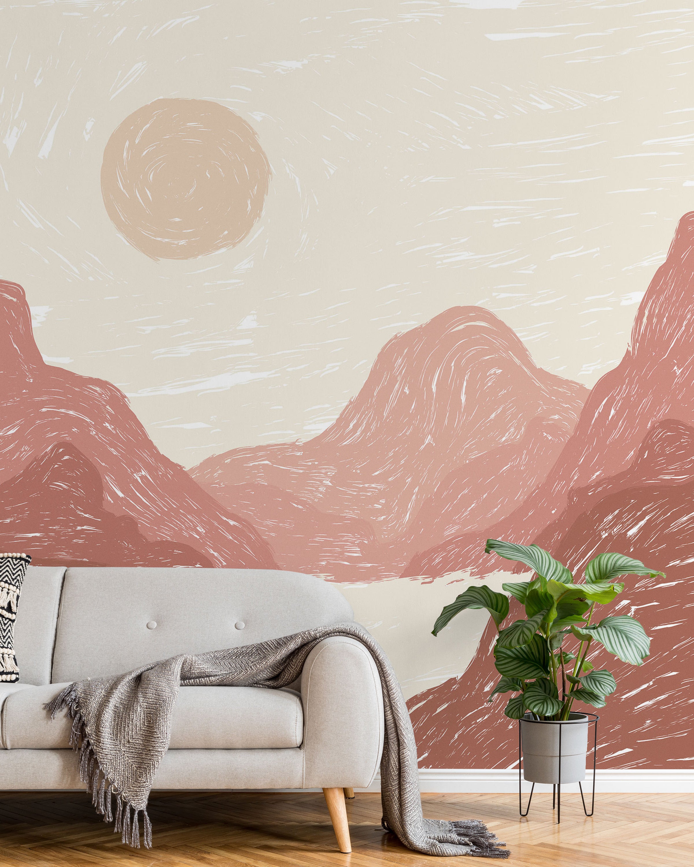 Sunset View Mural Peel and Stick Wallpaper, Removable Wallpaper, Traditional Wallpaper | DeccoPrint