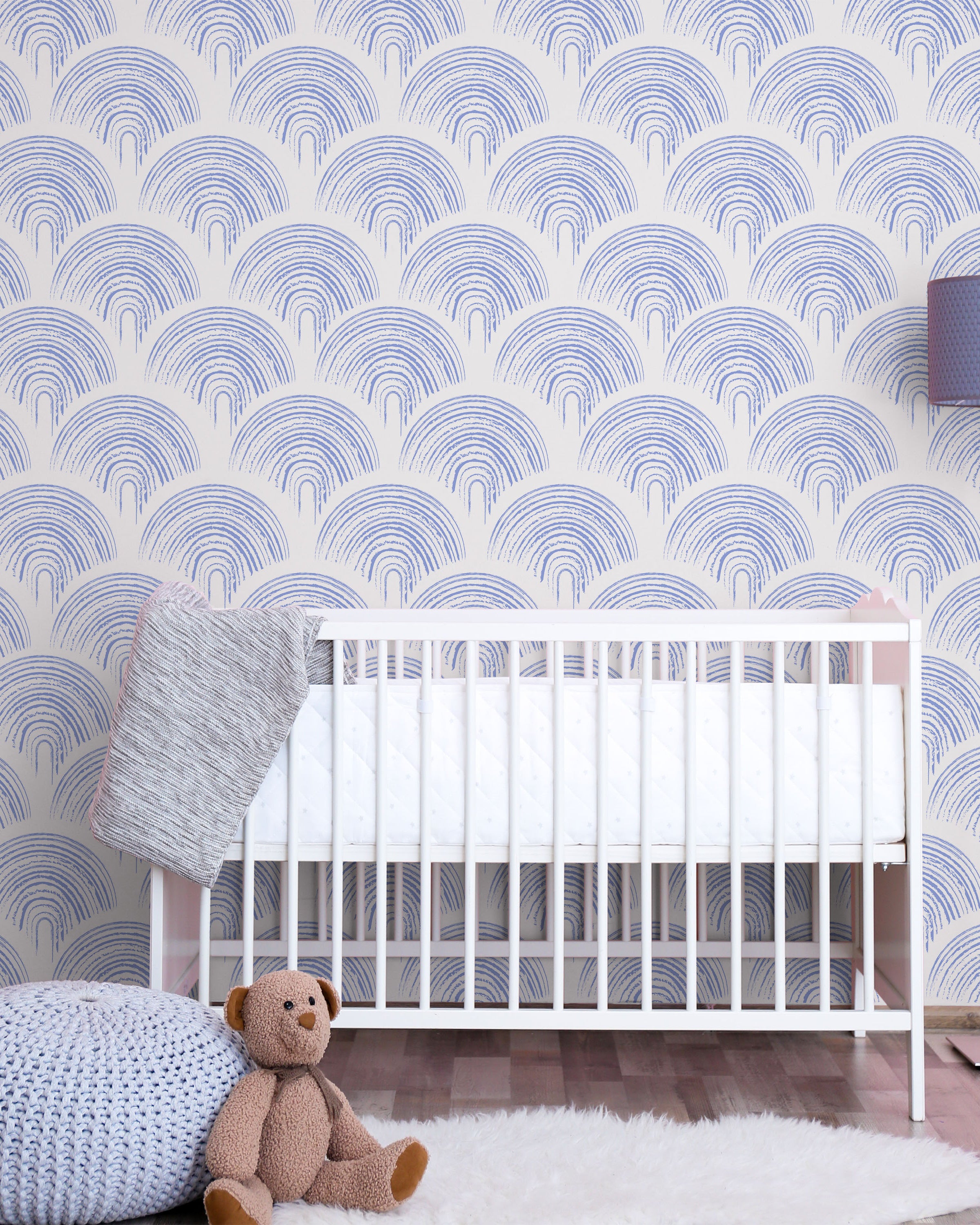 Playroom Peel and Stick Wallpaper, Removable Wallpaper, Traditional Wallpaper - Baby Blue | DeccoPrint