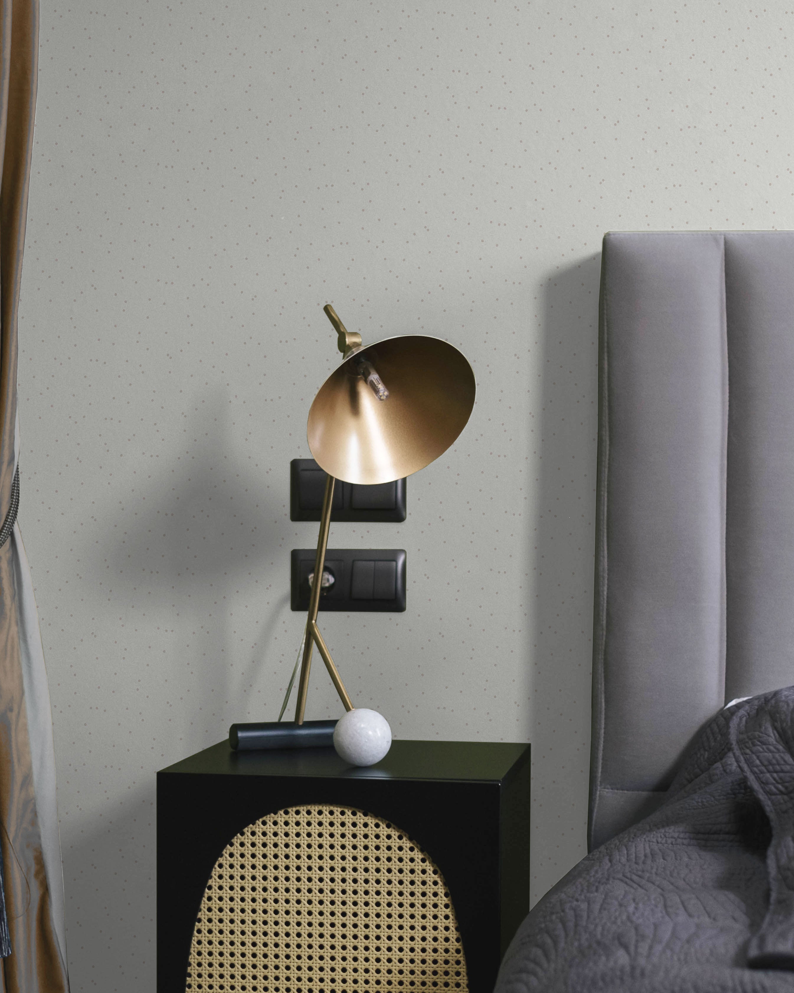 Pastel Dots Peel and Stick Wallpaper, Removable Wallpaper, Traditional Wallpaper - Light Brown | DeccoPrint