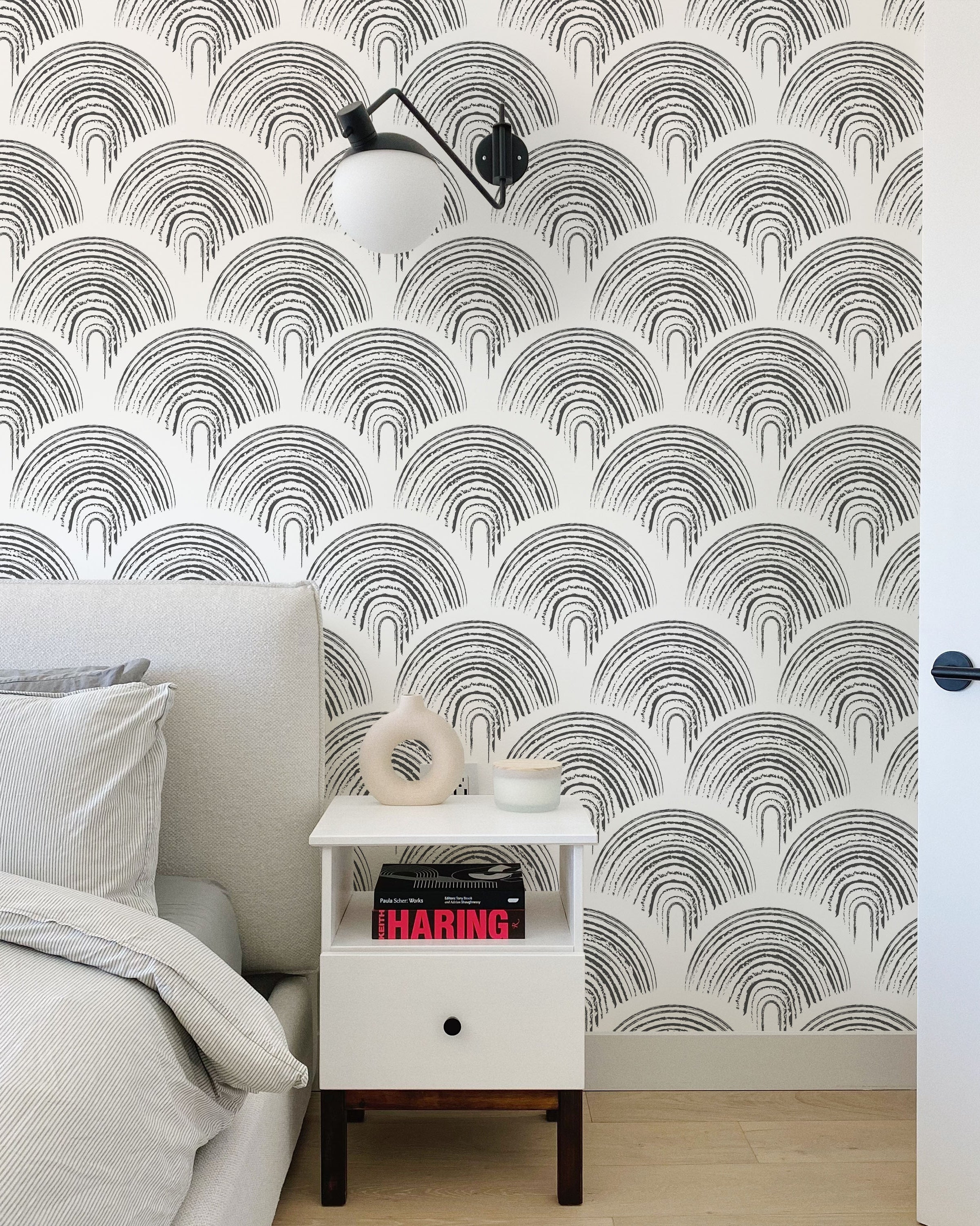 Playroom Peel and Stick Wallpaper, Removable Wallpaper, Traditional Wallpaper - Black and White | DeccoPrint