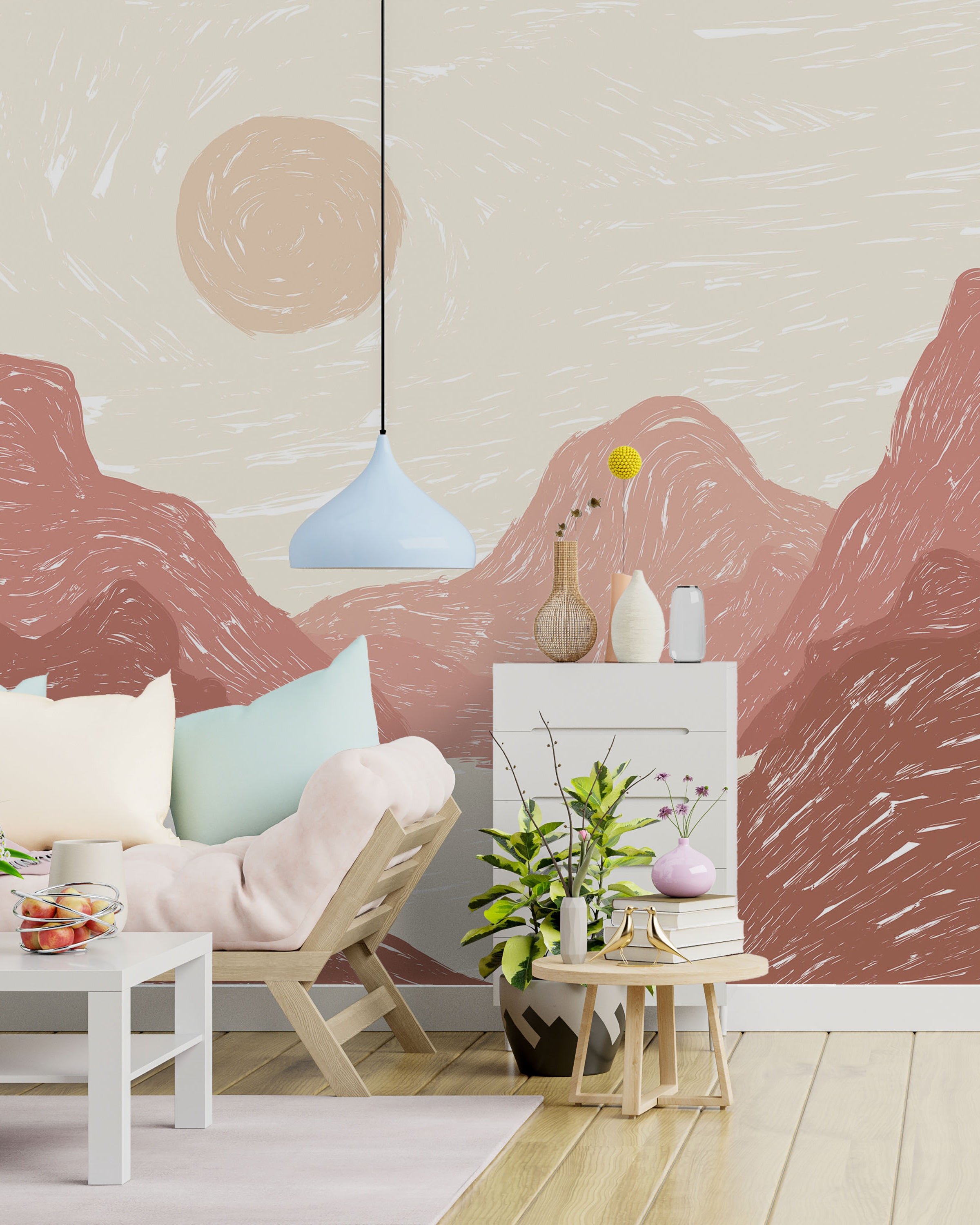 Sunset View Mural Peel and Stick Wallpaper, Removable Wallpaper, Traditional Wallpaper | DeccoPrint