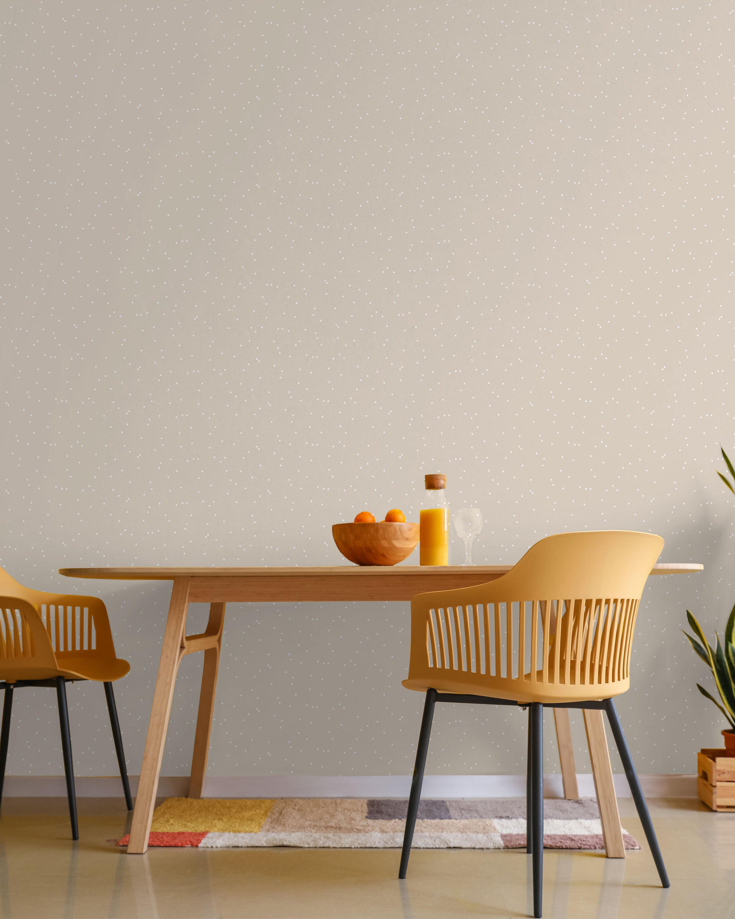 Pastel Dots Peel and Stick Wallpaper, Removable Wallpaper, Traditional Wallpaper - Sand Beige | DeccoPrint