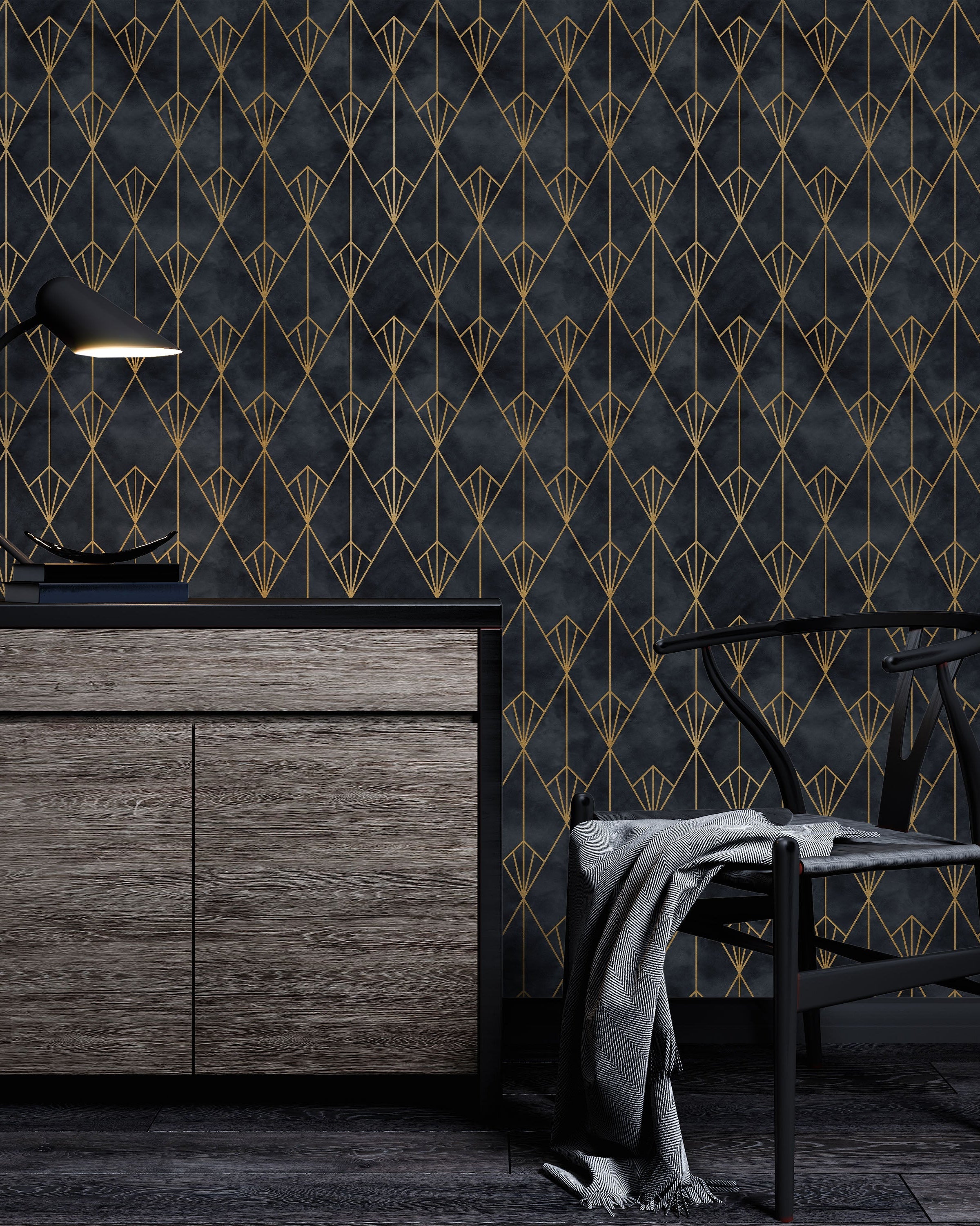 Deco Diamonds Peel and Stick Wallpaper, Removable Wallpaper, Traditional Wallpaper | DeccoPrint
