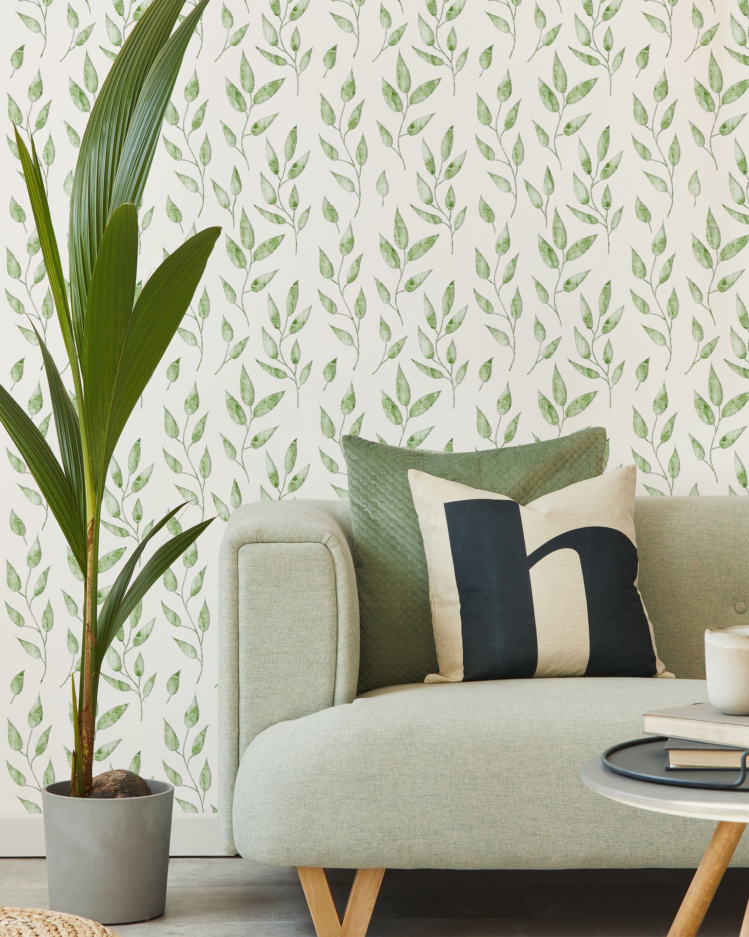 Green Foliage Peel and Stick Wallpaper, Removable Wallpaper, Traditional Wallpaper | DeccoPrint