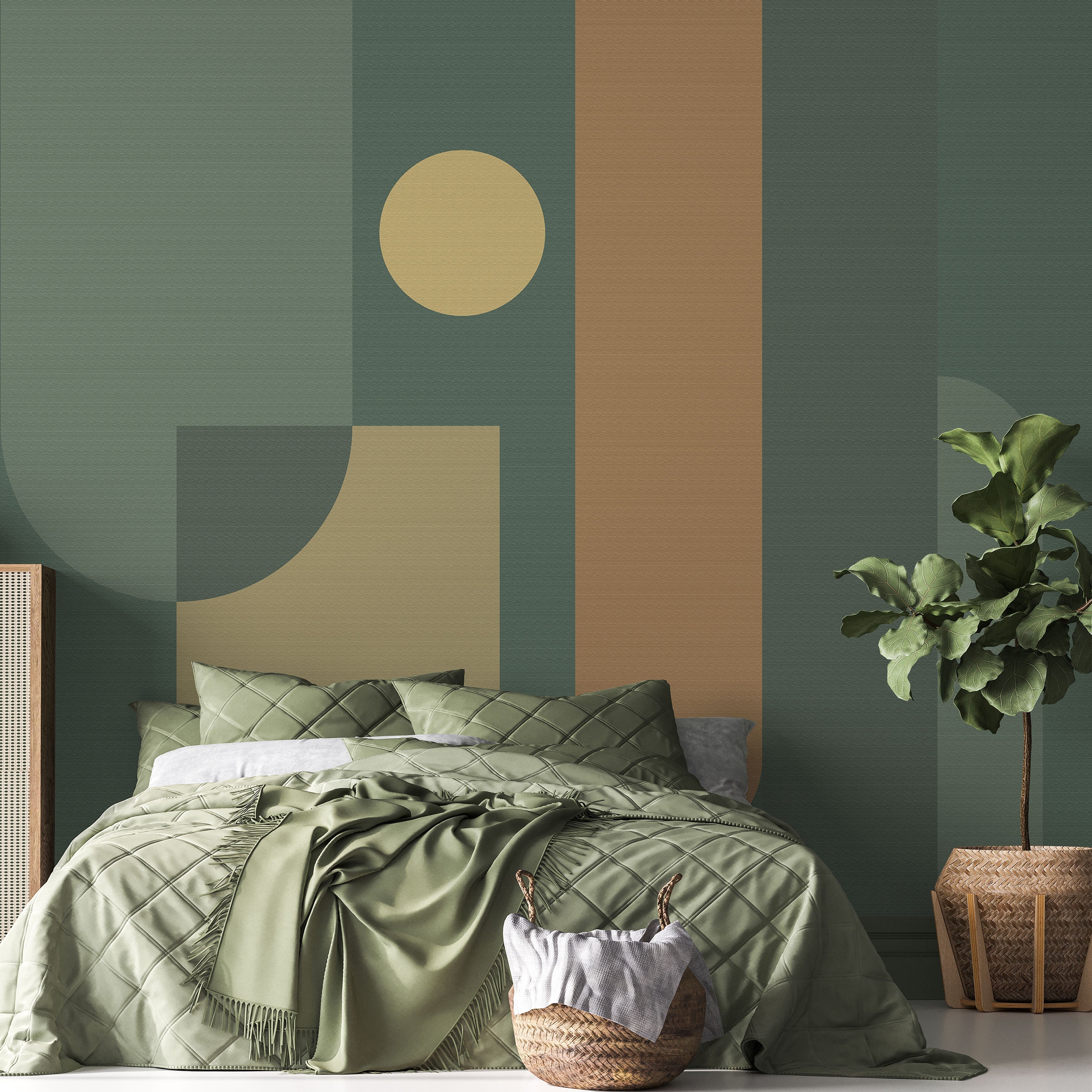 Abstract Geometry Mural Peel and Stick Wallpaper, Removable Wallpaper, Traditional Wallpaper | DeccoPrint