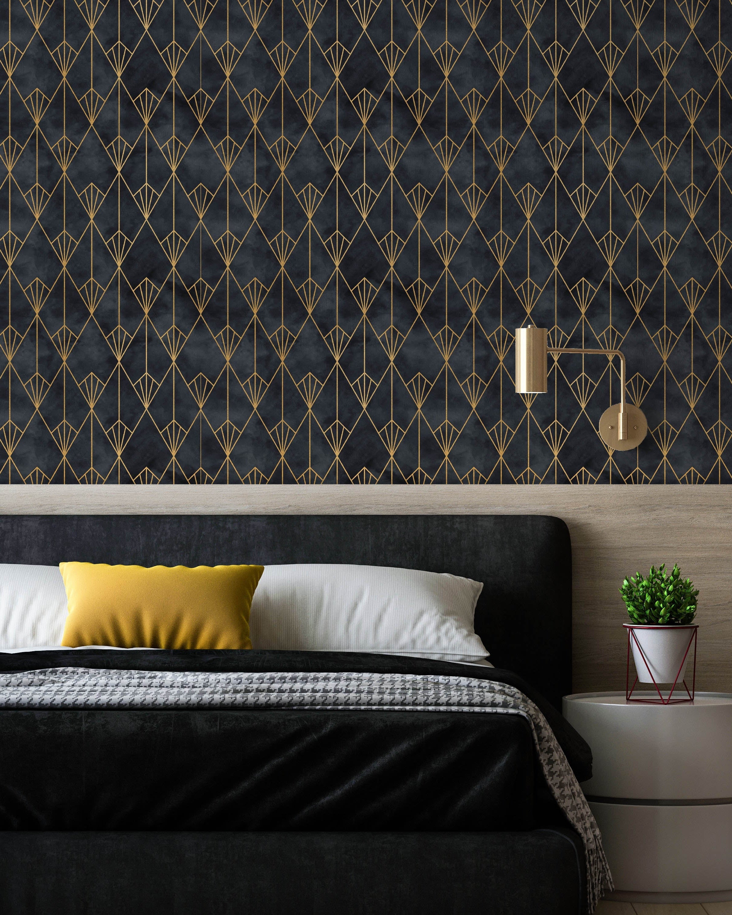 Deco Diamonds Peel and Stick Wallpaper, Removable Wallpaper, Traditional Wallpaper | DeccoPrint