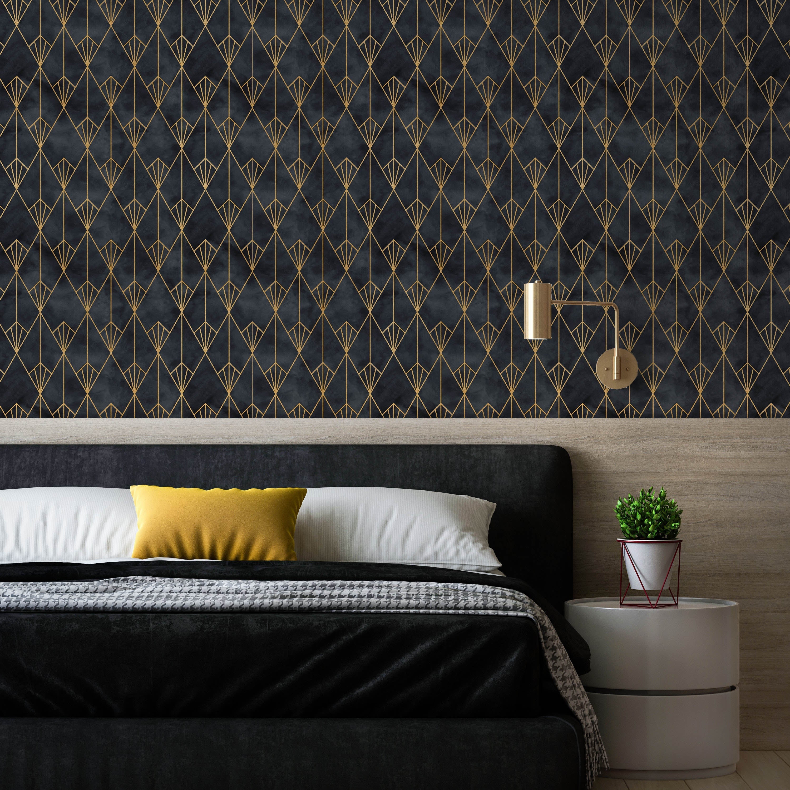 Deco Diamonds Peel and Stick Wallpaper, Removable Wallpaper, Traditional Wallpaper | DeccoPrint