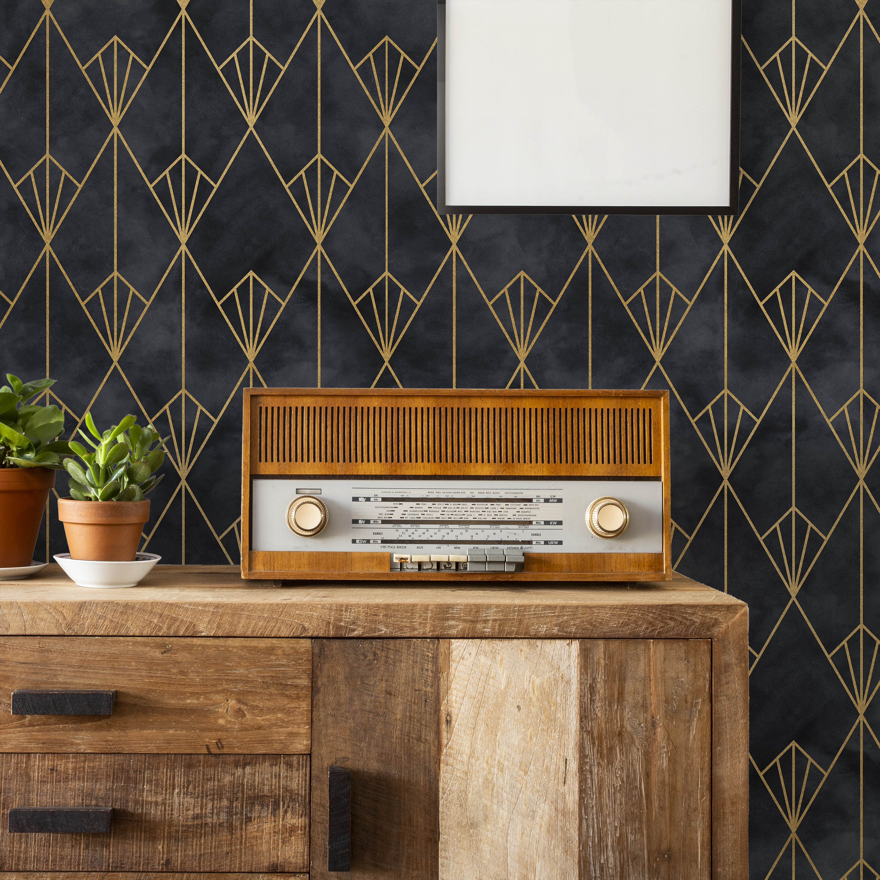 Deco Diamonds Peel and Stick Wallpaper, Removable Wallpaper, Traditional Wallpaper | DeccoPrint