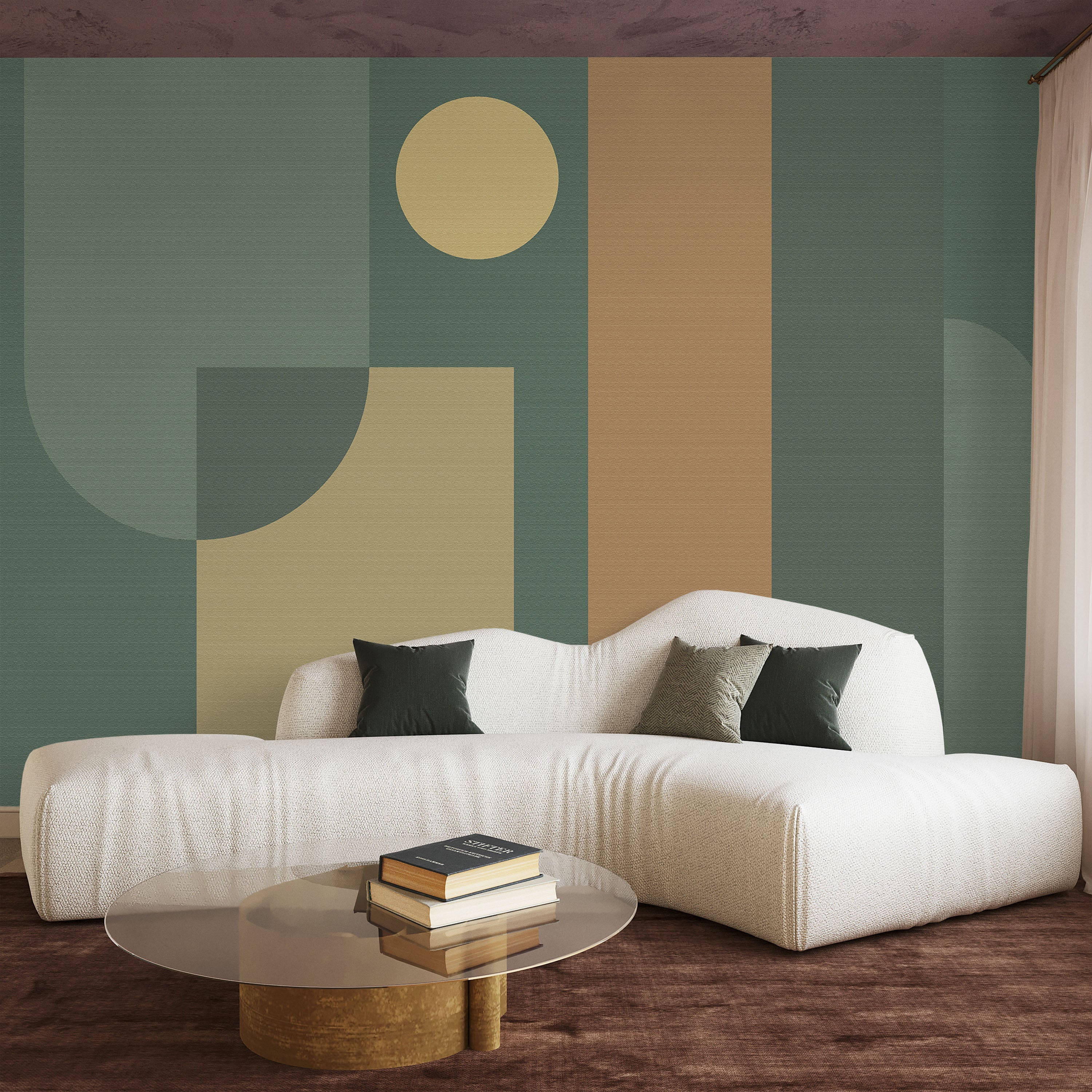 Abstract Geometry Mural Peel and Stick Wallpaper, Removable Wallpaper, Traditional Wallpaper | DeccoPrint
