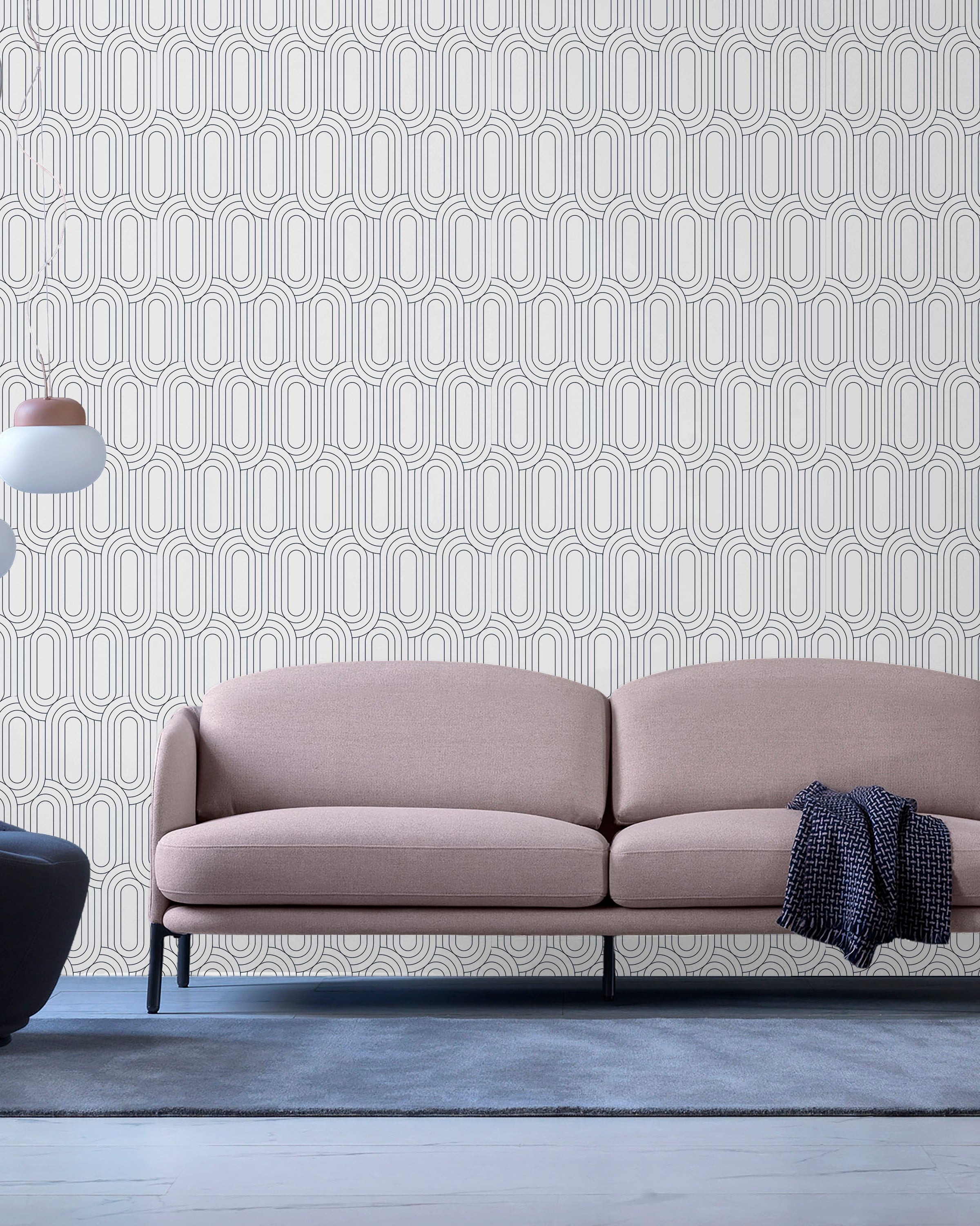 Royal Facade Peel and Stick Wallpaper, Removable Wallpaper, Traditional Wallpaper - Navy Blue | DeccoPrint