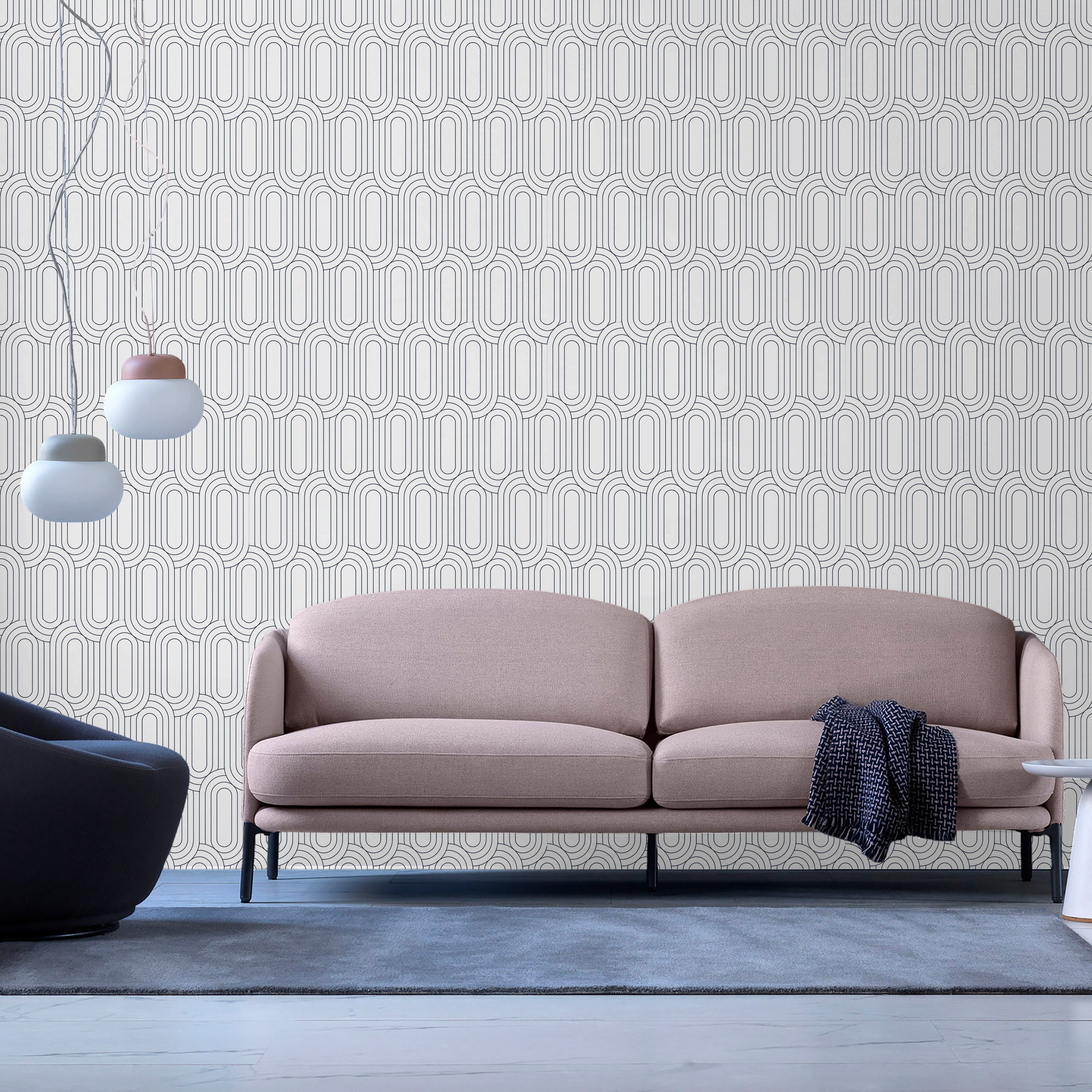 Royal Facade Peel and Stick Wallpaper, Removable Wallpaper, Traditional Wallpaper - Navy Blue | DeccoPrint