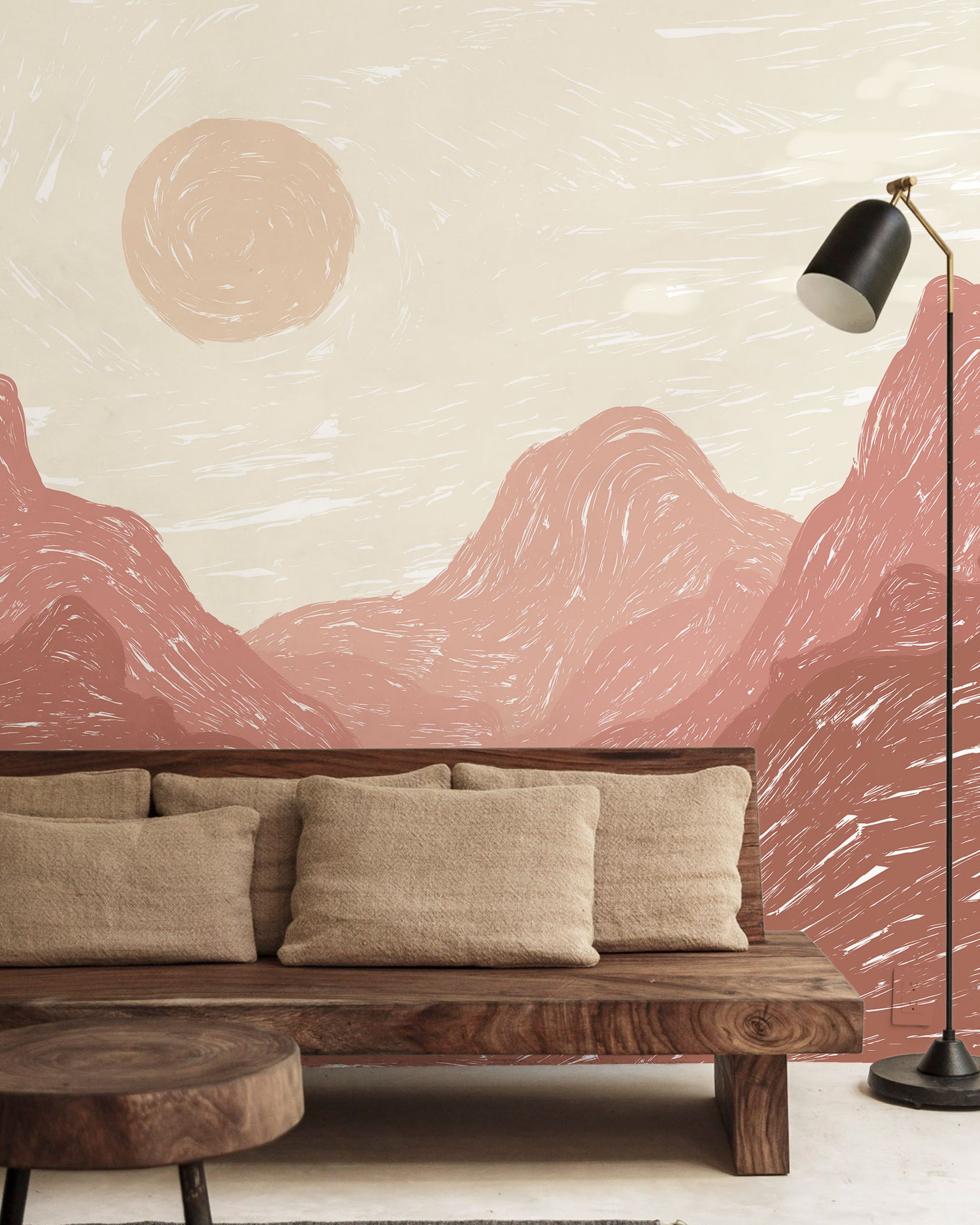 Sunset View Mural Peel and Stick Wallpaper, Removable Wallpaper, Traditional Wallpaper | DeccoPrint