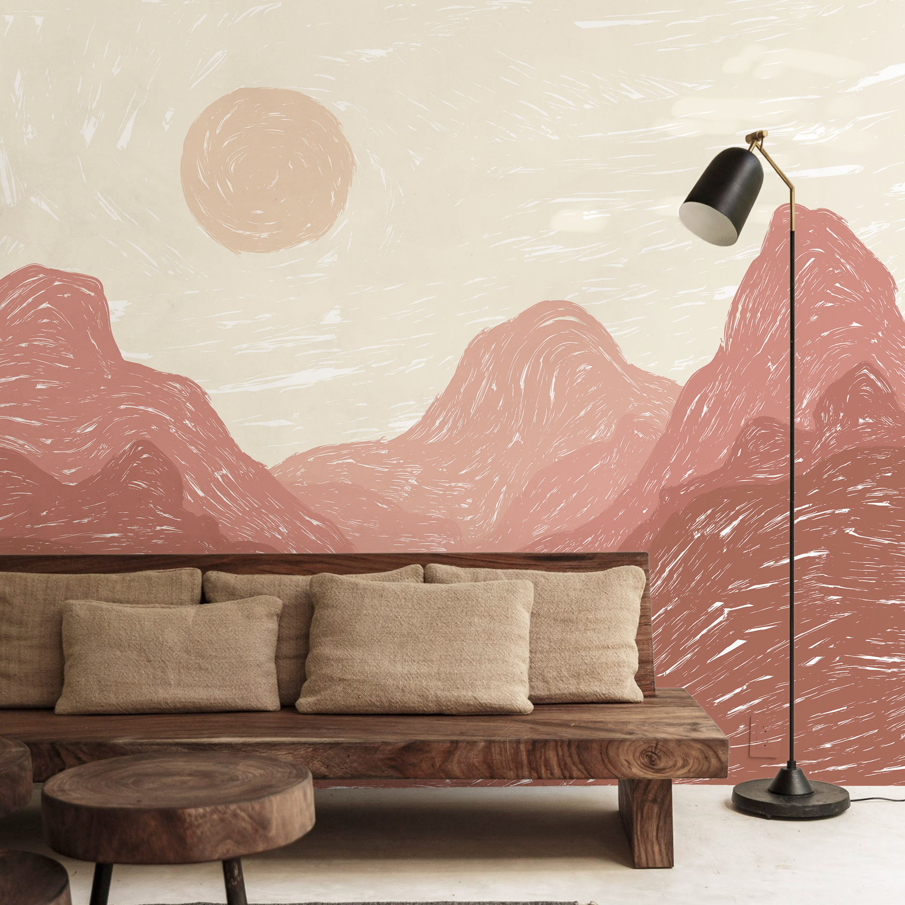 Sunset View Mural Peel and Stick Wallpaper, Removable Wallpaper, Traditional Wallpaper | DeccoPrint