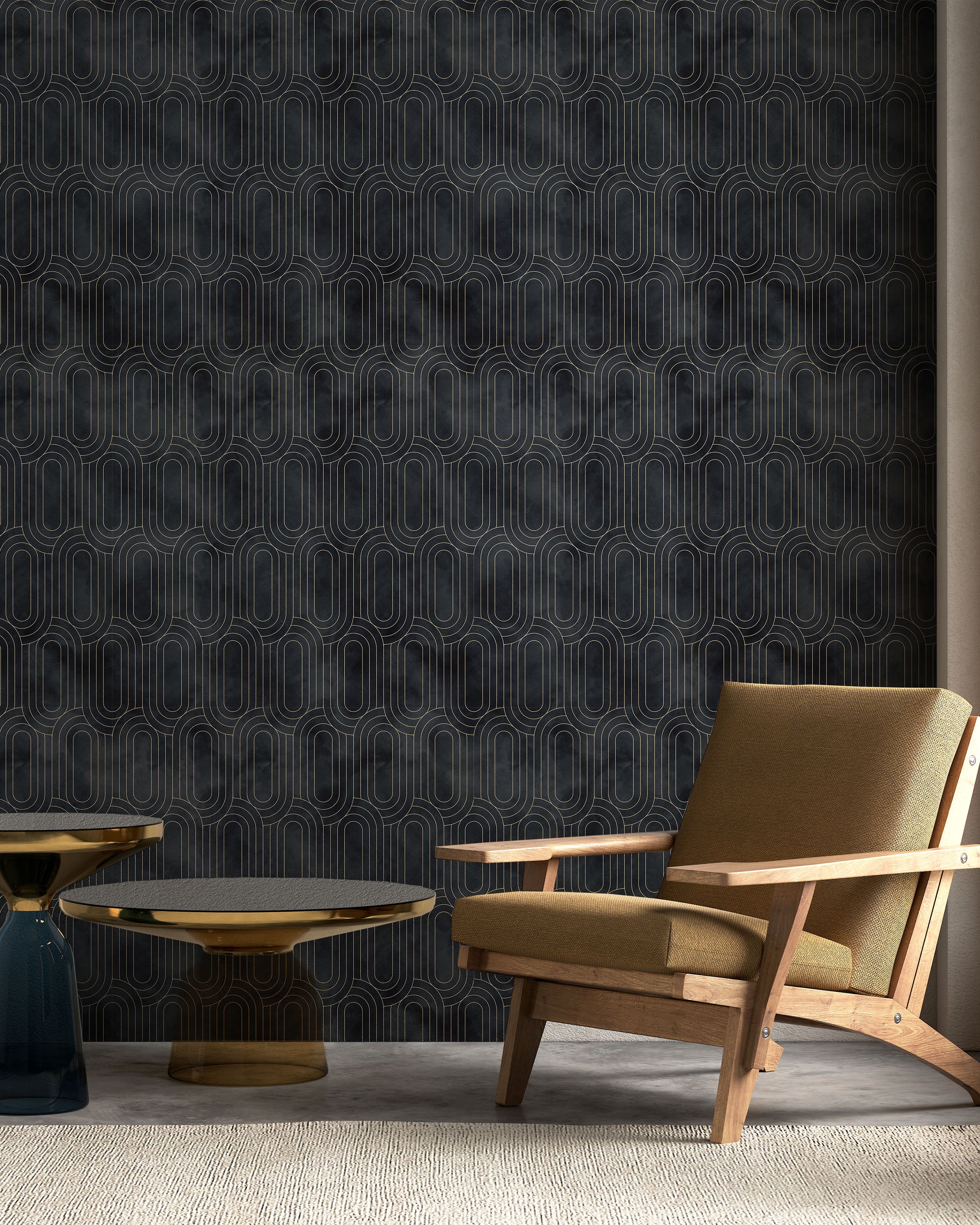 Royal Facade Peel and Stick Wallpaper, Removable Wallpaper, Traditional Wallpaper - Royal Blue | DeccoPrint