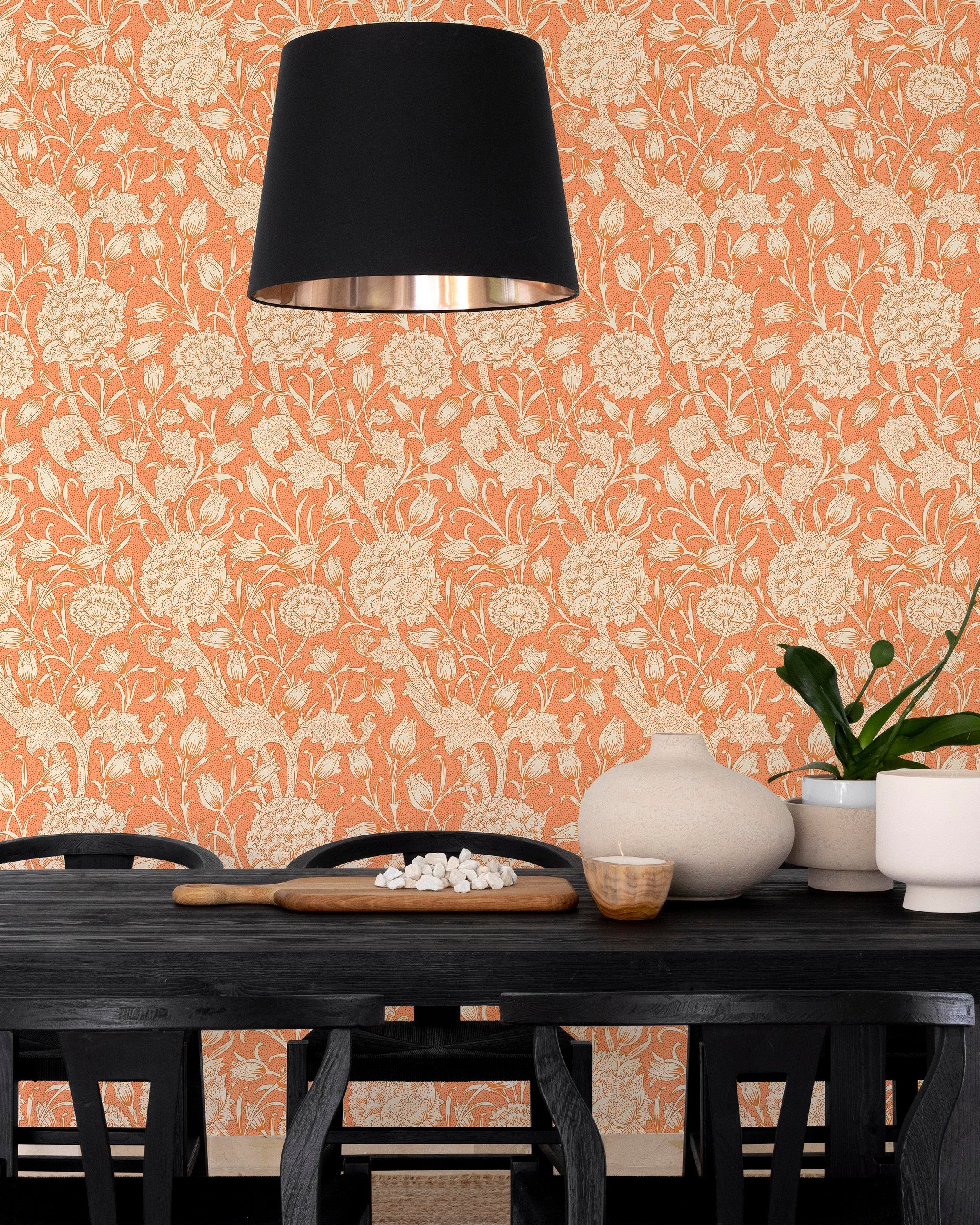 William Morris X Wild Tulips Peel and Stick Wallpaper, Removable Wallpaper, Traditional Wallpaper - Red | DeccoPrint