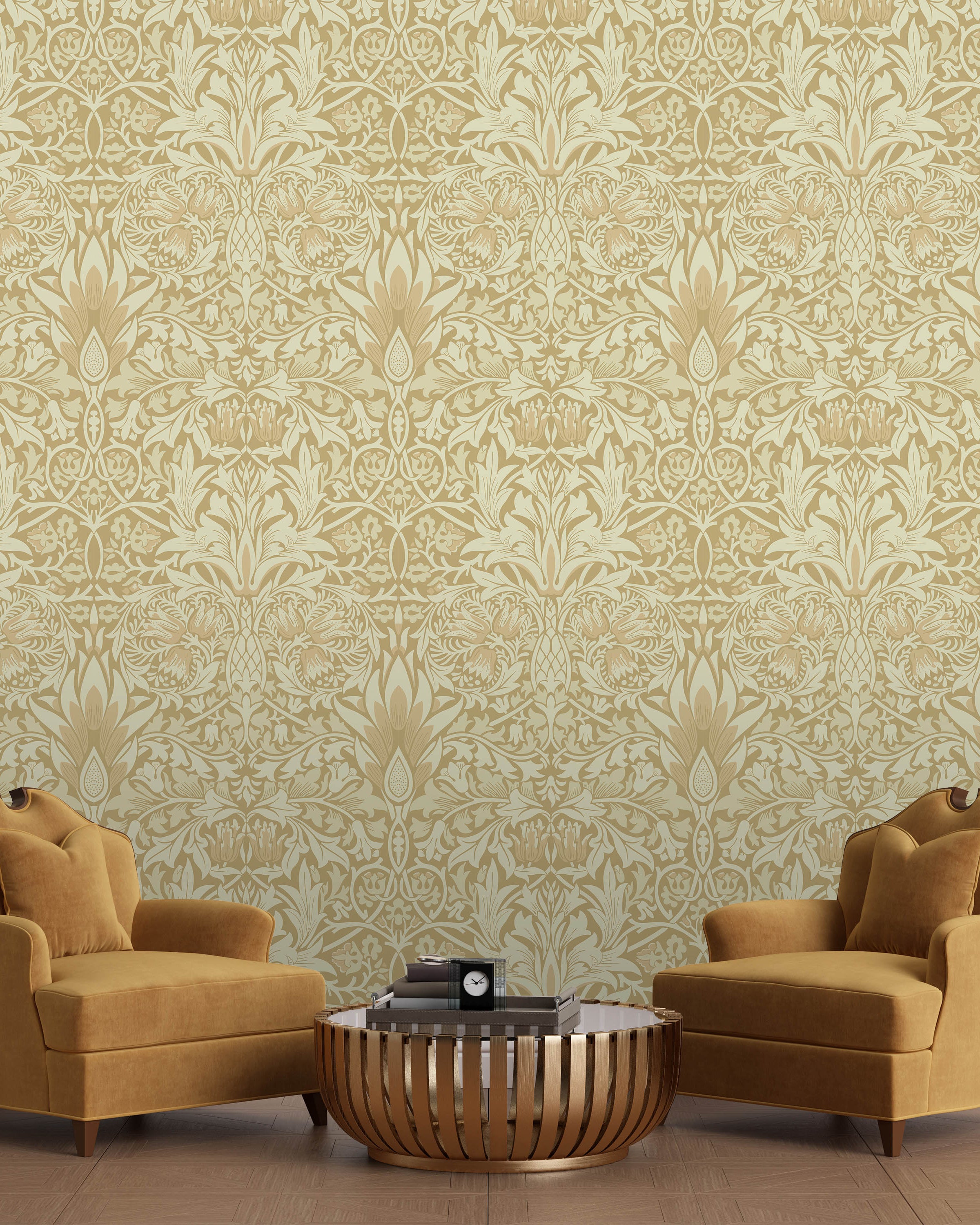 William Morris X Snakeshead Peel and Stick Wallpaper, Removable Wallpaper, Traditional Wallpaper - Yellow | DeccoPrint