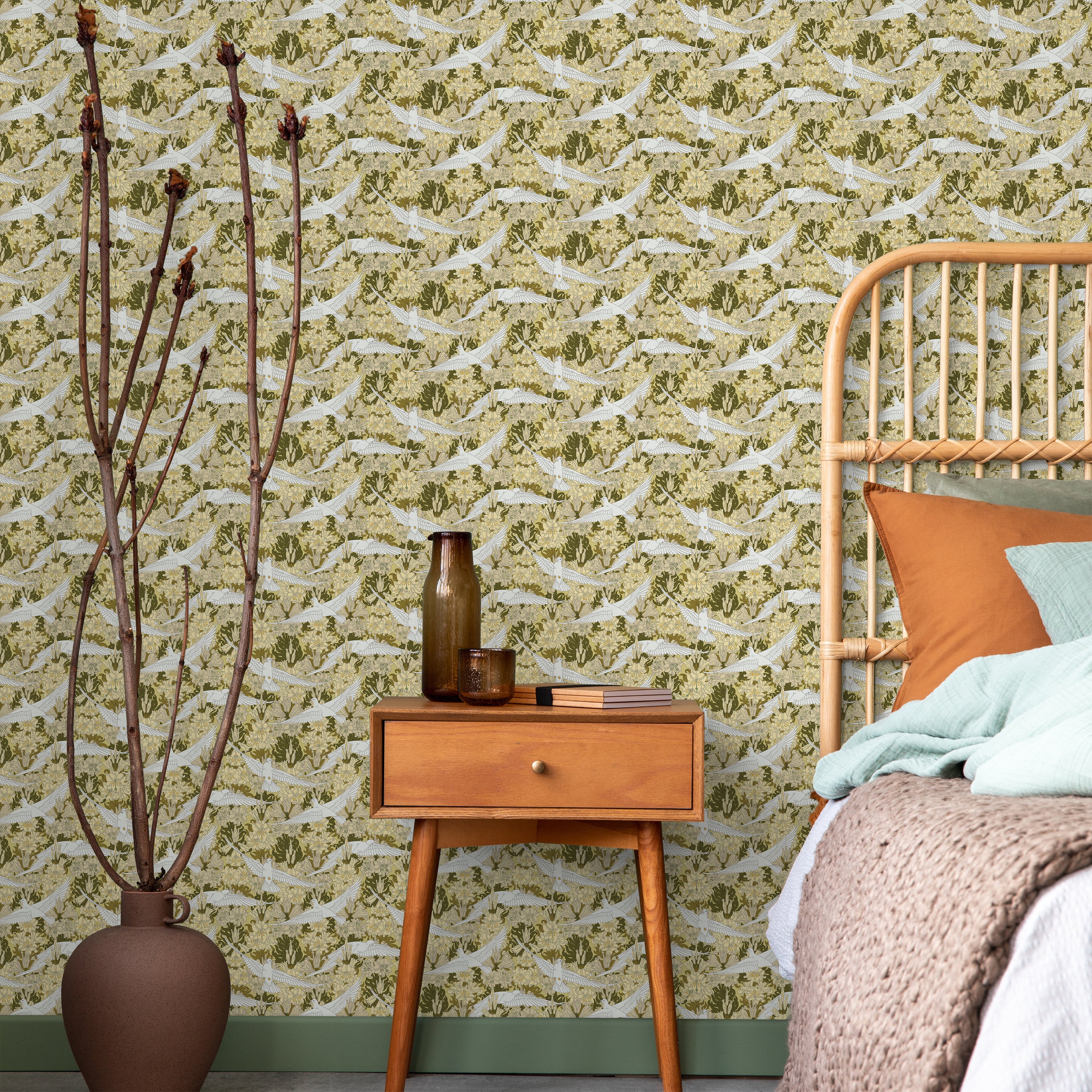 Maurice Pillard Verneuil x Dove and Lilies - Light Yellow | DeccoPrint