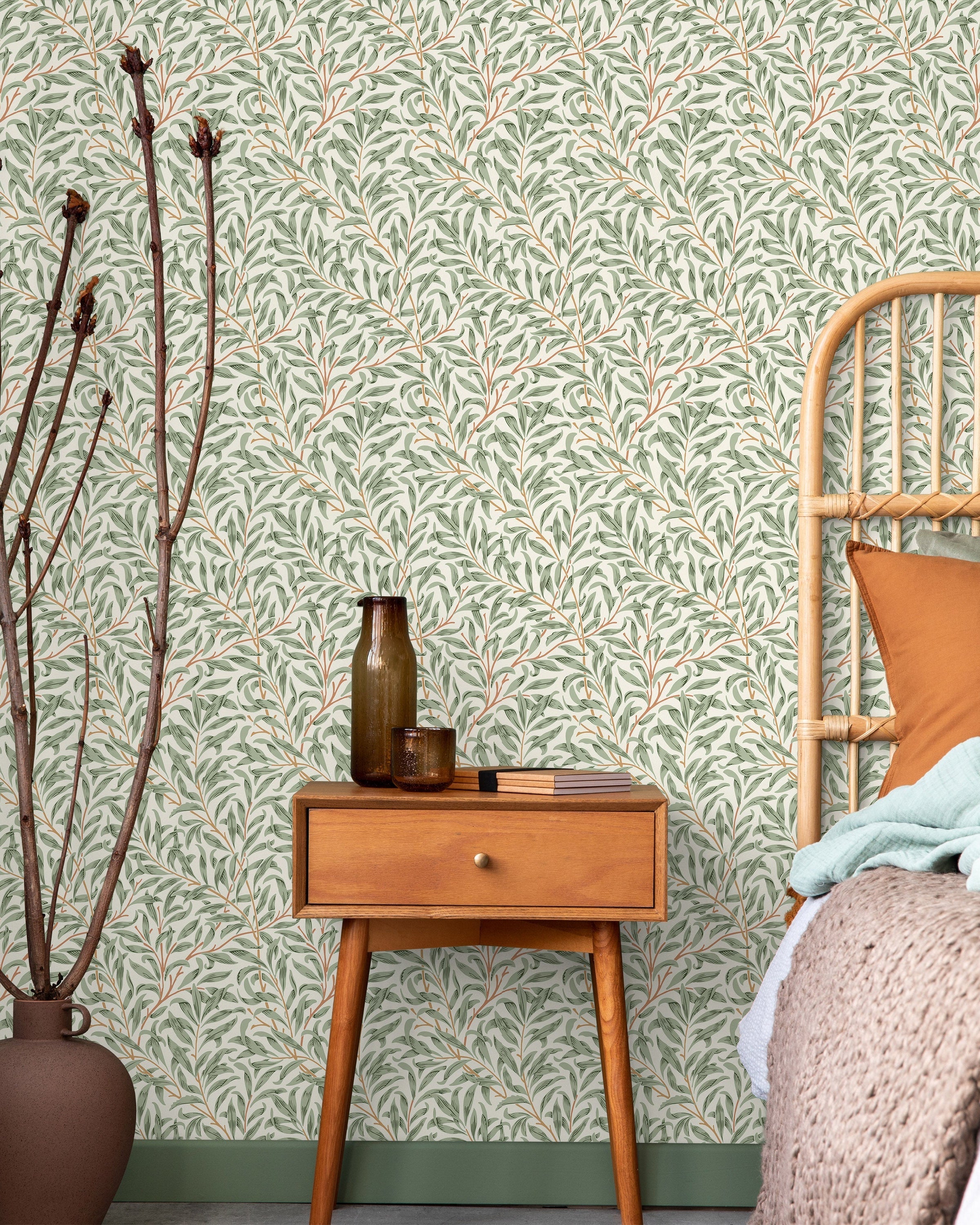 William Morris X Willow Bough Peel and Stick Wallpaper, Removable Wallpaper, Traditional Wallpaper - Muted Autumn | DeccoPrint
