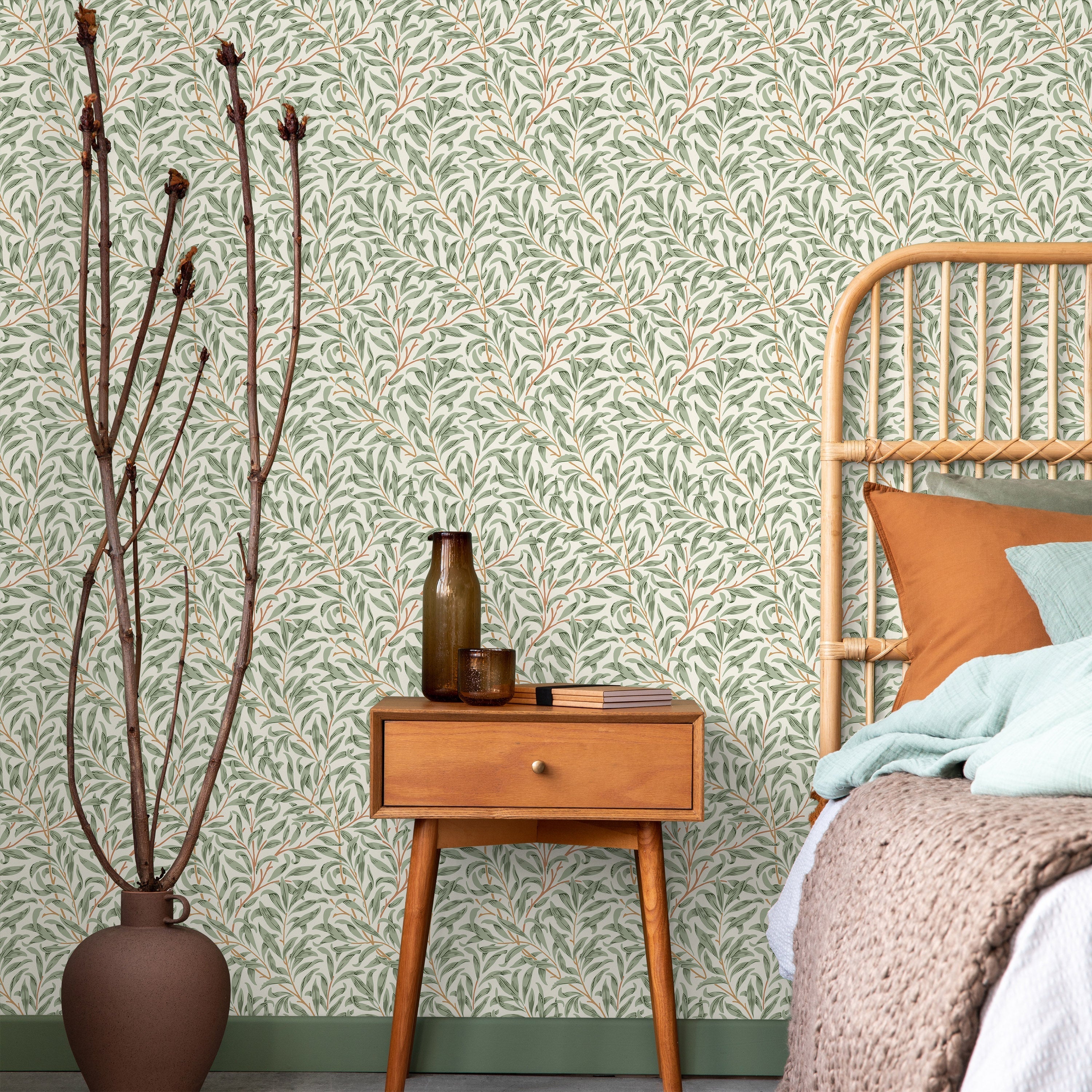 William Morris X Willow Bough Peel and Stick Wallpaper, Removable Wallpaper, Traditional Wallpaper - Muted Autumn | DeccoPrint