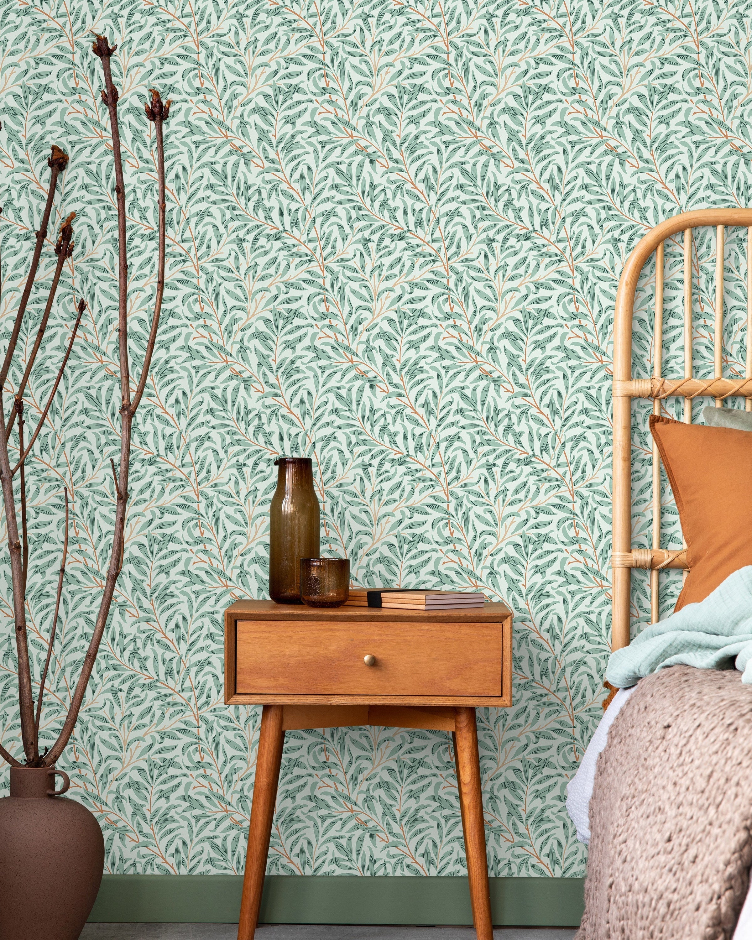 William Morris X Willow Bough Peel and Stick Wallpaper, Removable Wallpaper, Traditional Wallpaper - Cool Spring | DeccoPrint