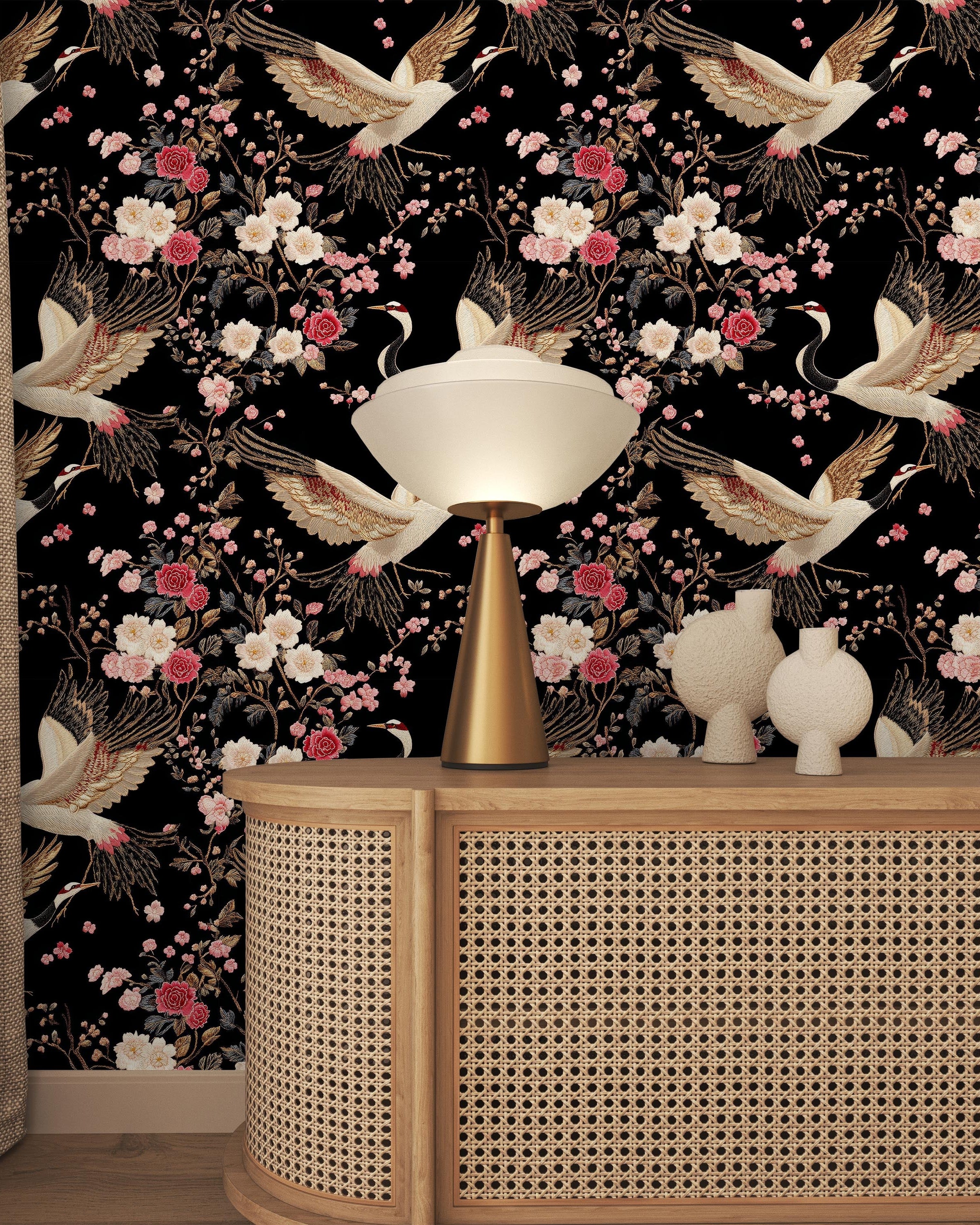 Japanese Tapestry Peel and Stick Wallpaper, Removable Wallpaper, Traditional Wallpaper | DeccoPrint