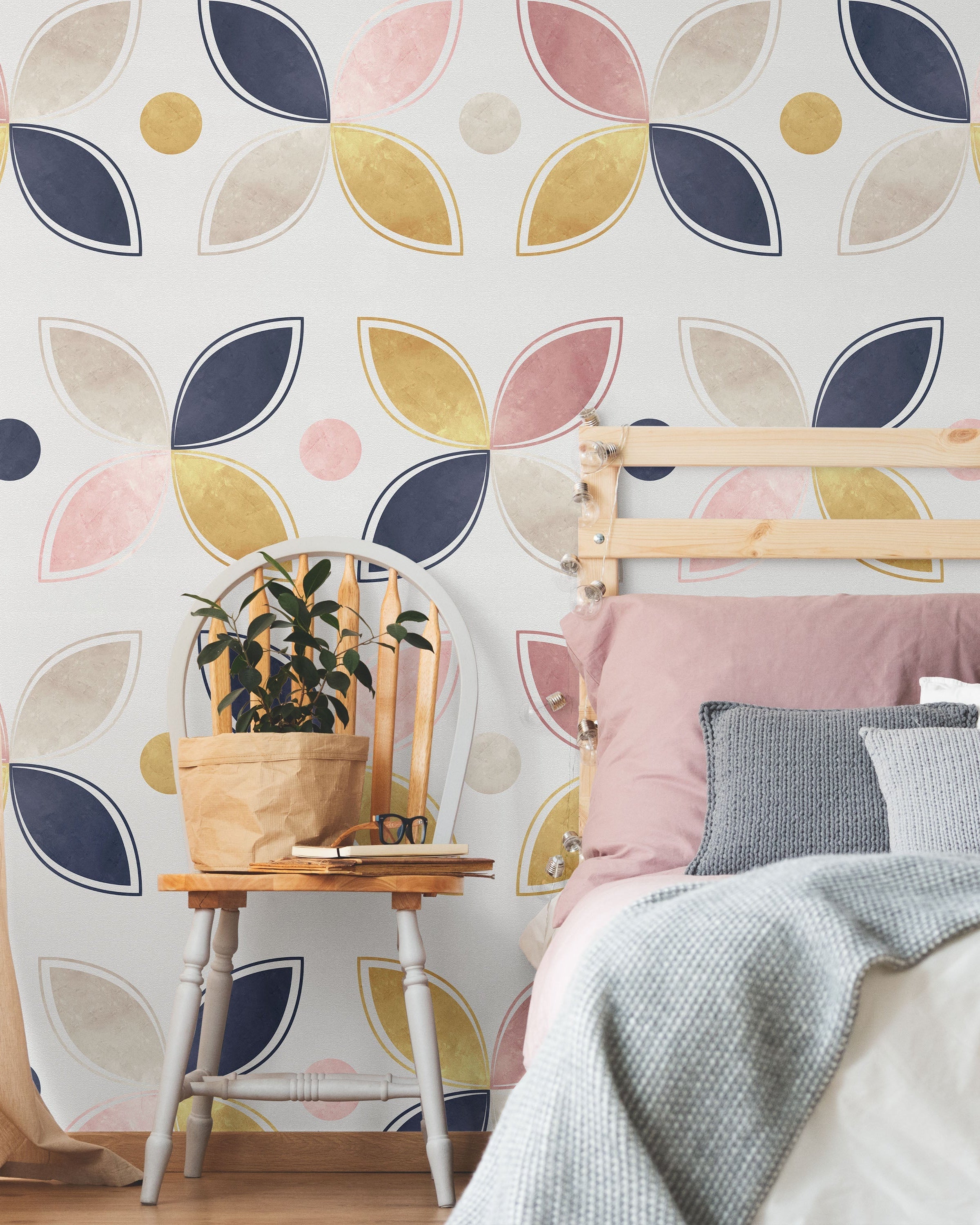 Four Leaves Peel and Stick Wallpaper, Removable Wallpaper, Traditional Wallpaper | DeccoPrint