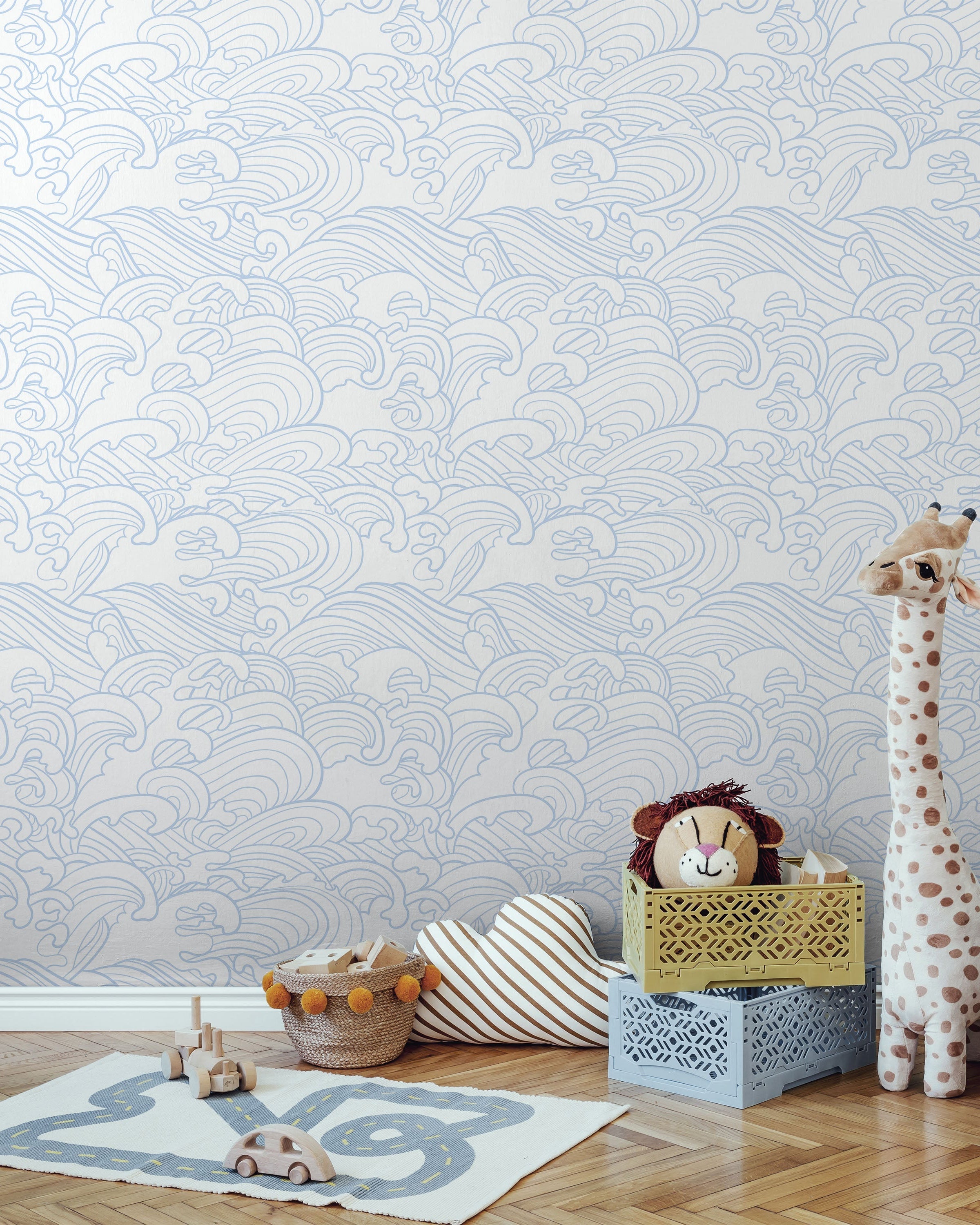 Ocean Waves Peel and Stick Wallpaper, Removable Wallpaper, Traditional Wallpaper | DeccoPrint