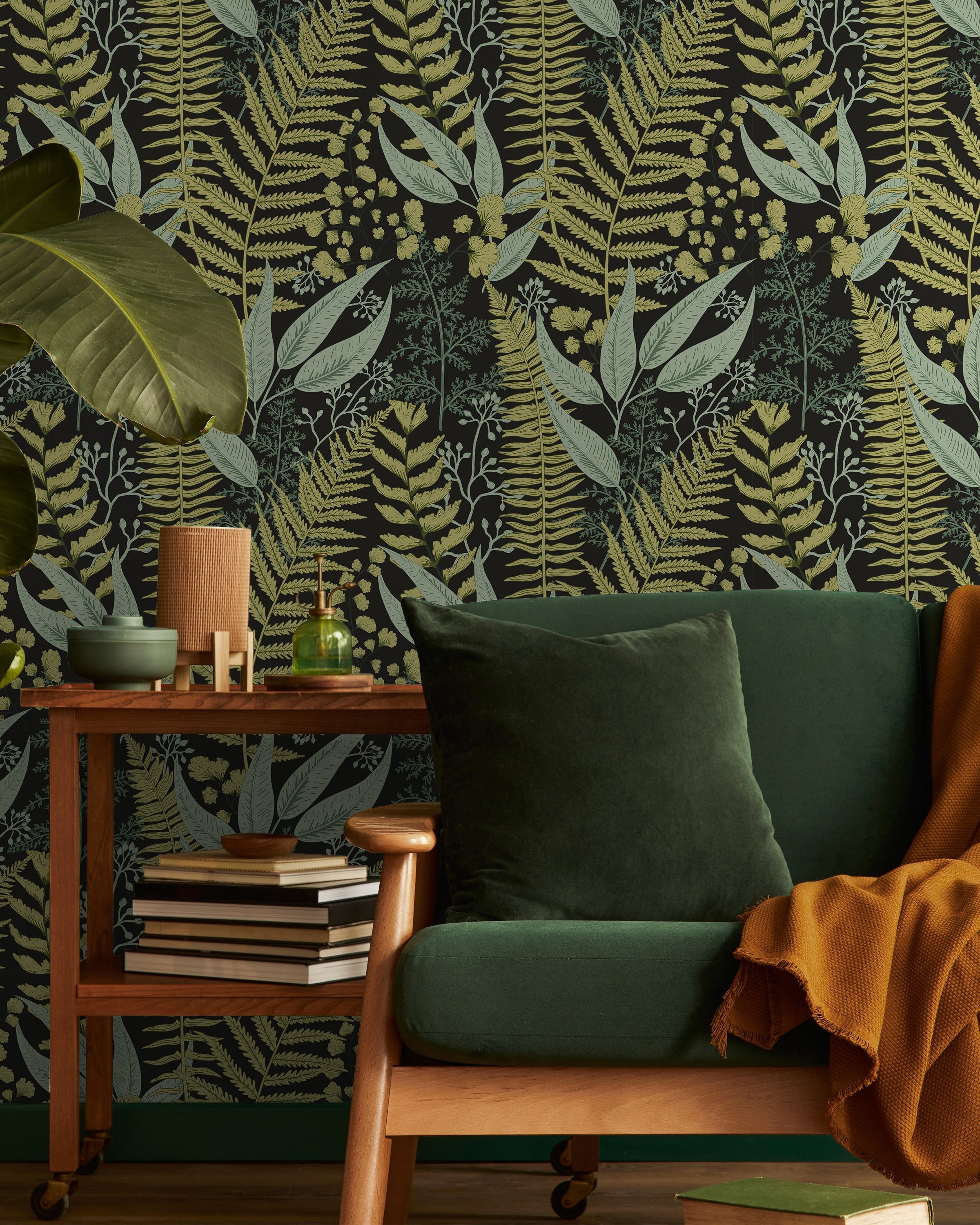 Fern Herbarium Peel and Stick Wallpaper, Removable Wallpaper, Traditional Wallpaper | DeccoPrint