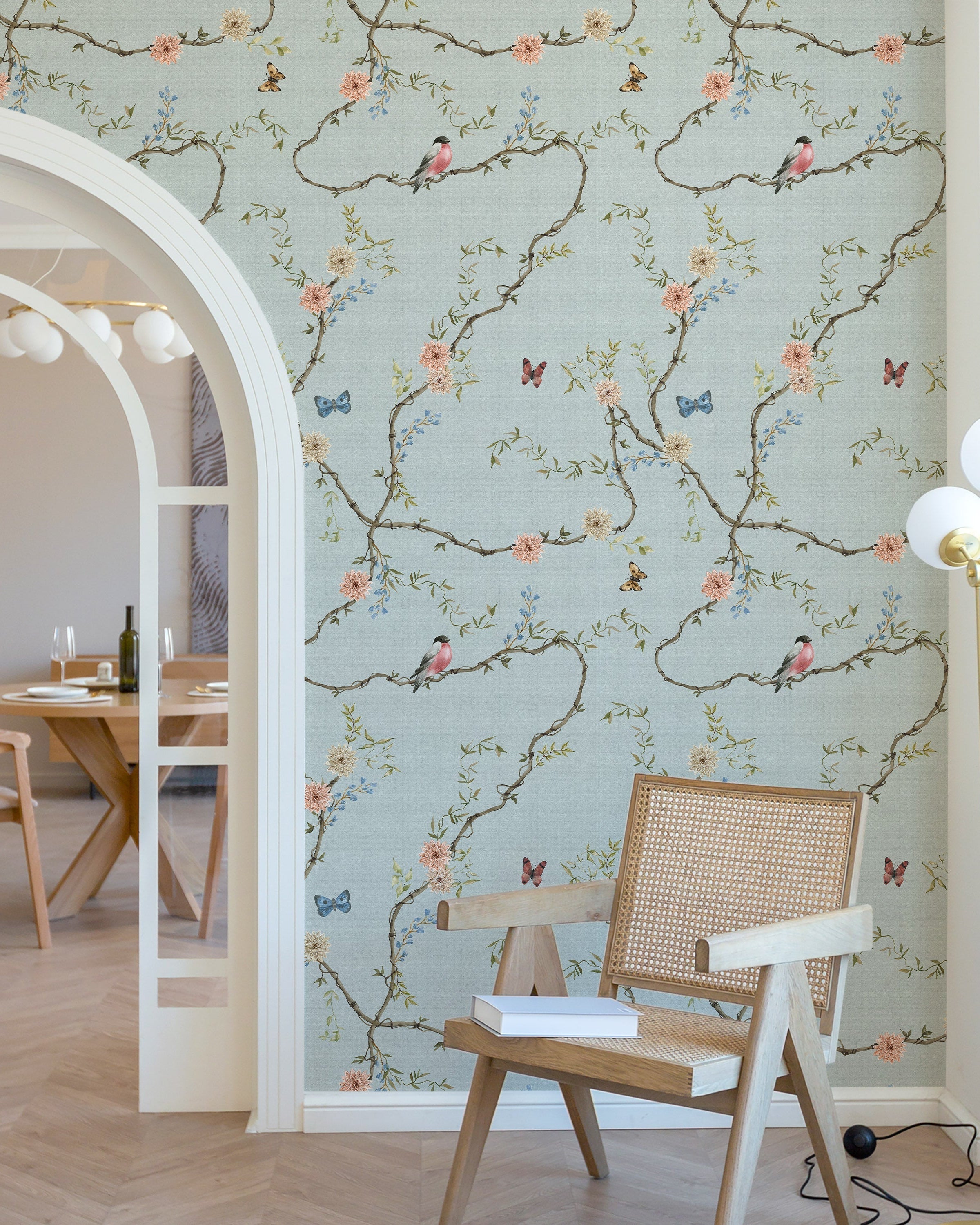 Petals and Wings Peel and Stick Wallpaper, Removable Wallpaper, Traditional Wallpaper | DeccoPrint