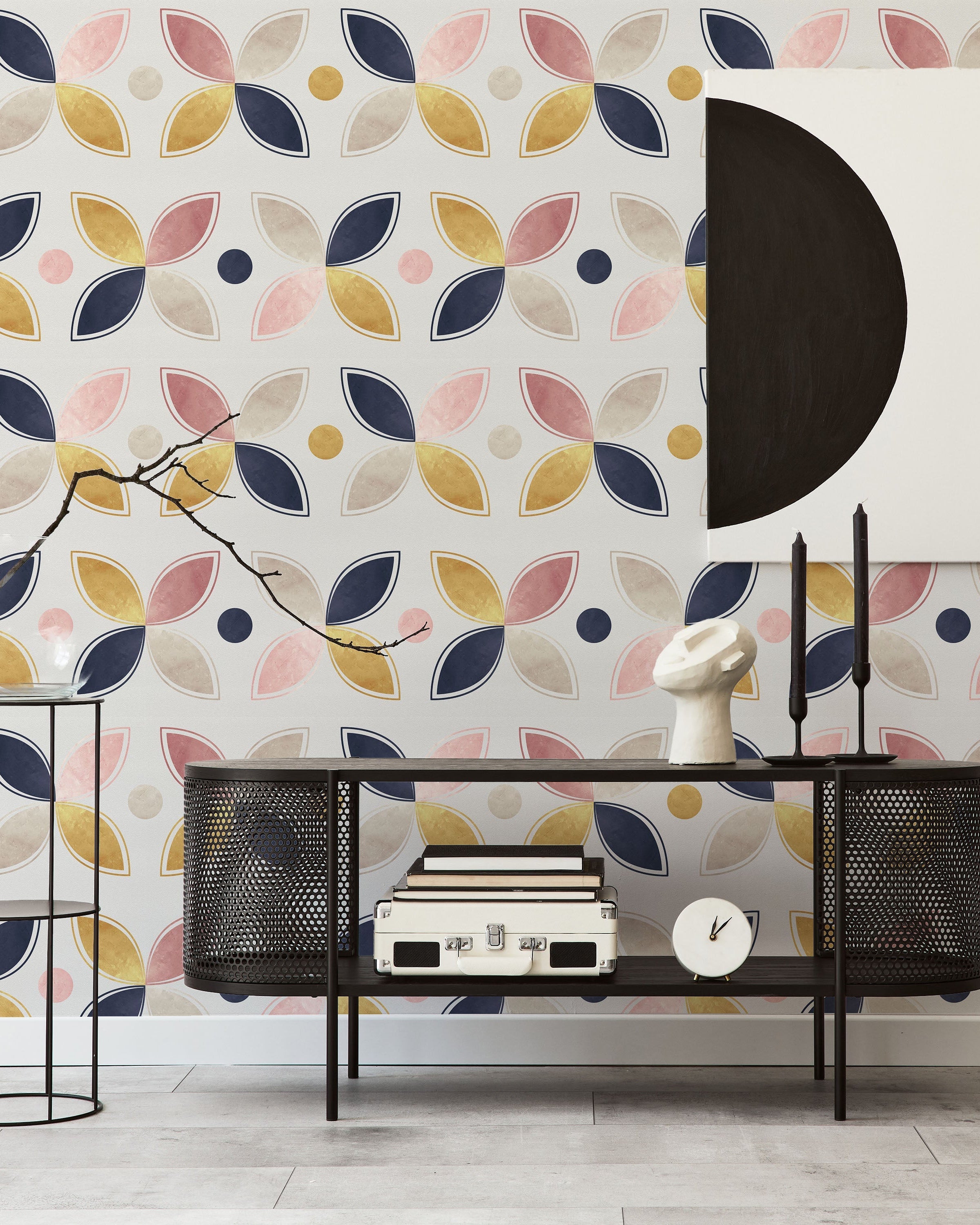 Four Leaves Peel and Stick Wallpaper, Removable Wallpaper, Traditional Wallpaper | DeccoPrint