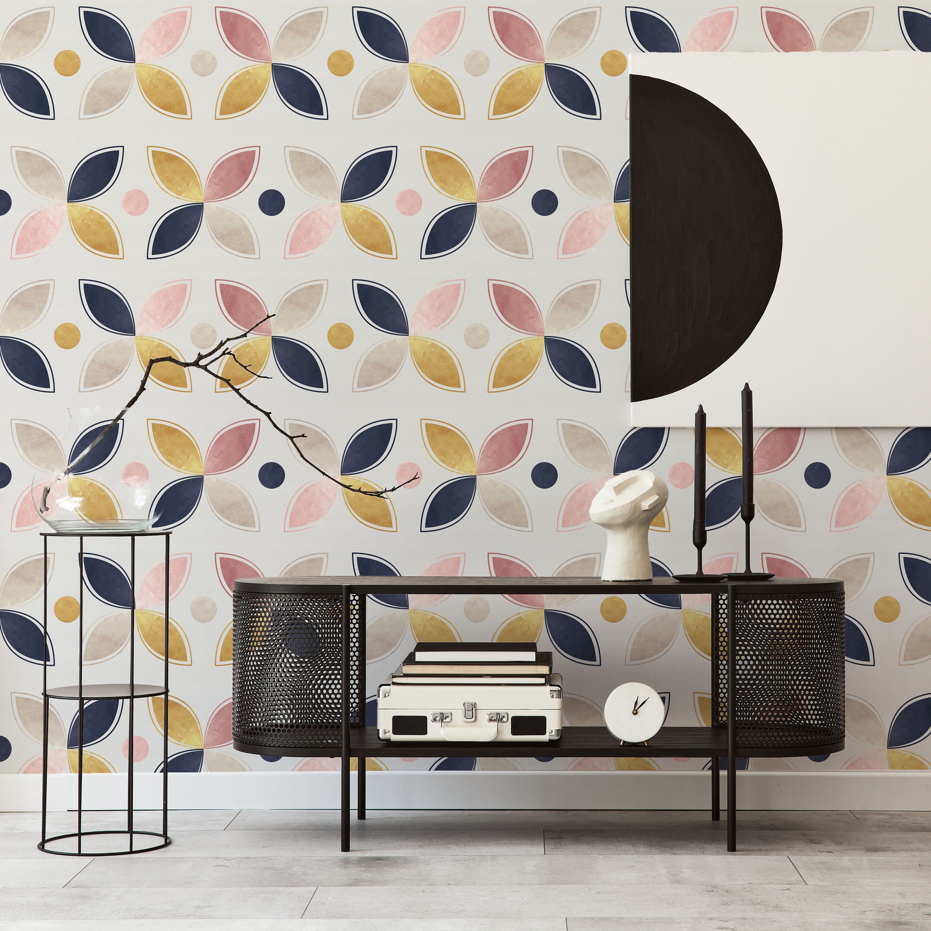 Four Leaves Peel and Stick Wallpaper, Removable Wallpaper, Traditional Wallpaper | DeccoPrint