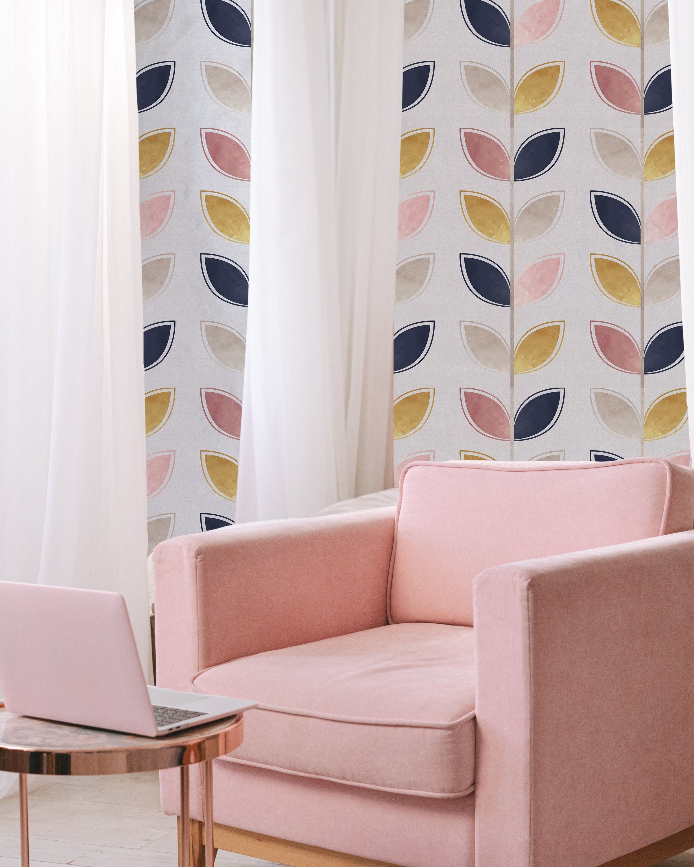 Cute Petals Peel and Stick Wallpaper, Removable Wallpaper, Traditional Wallpaper | DeccoPrint