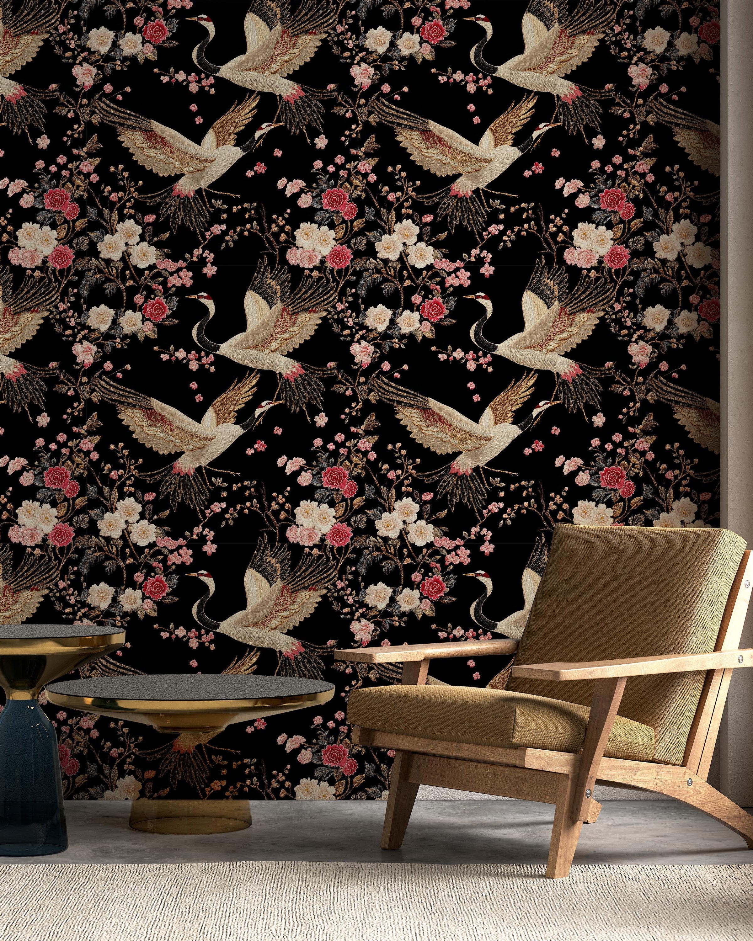 Japanese Tapestry Peel and Stick Wallpaper, Removable Wallpaper, Traditional Wallpaper | DeccoPrint