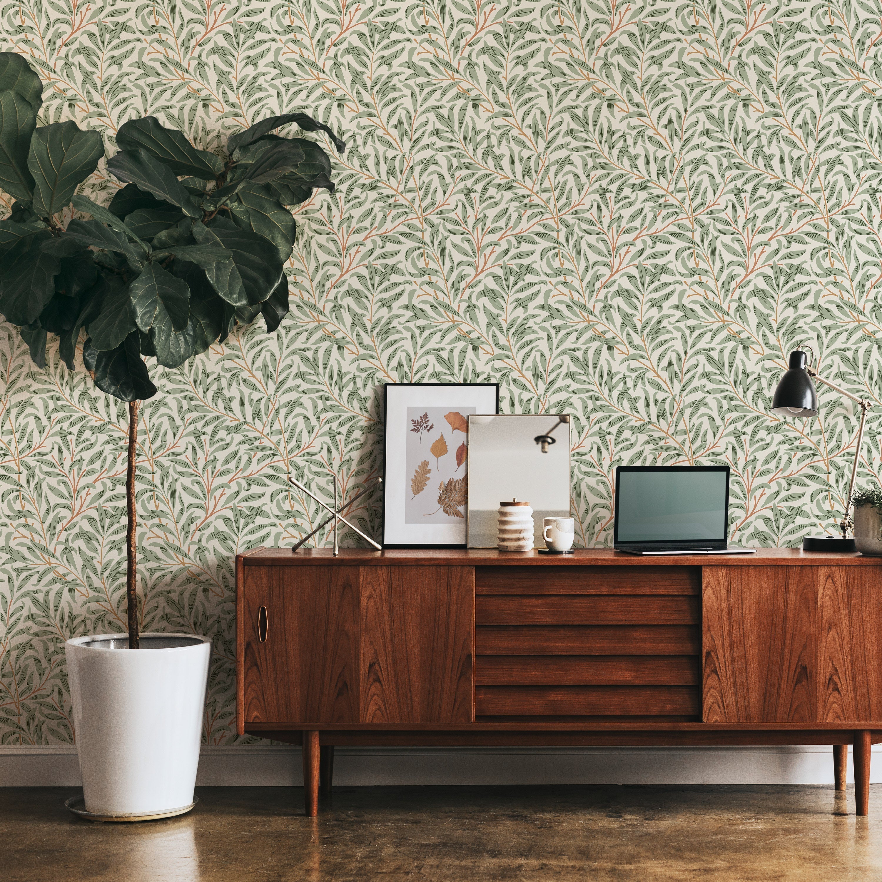William Morris X Willow Bough Peel and Stick Wallpaper, Removable Wallpaper, Traditional Wallpaper - Muted Autumn | DeccoPrint