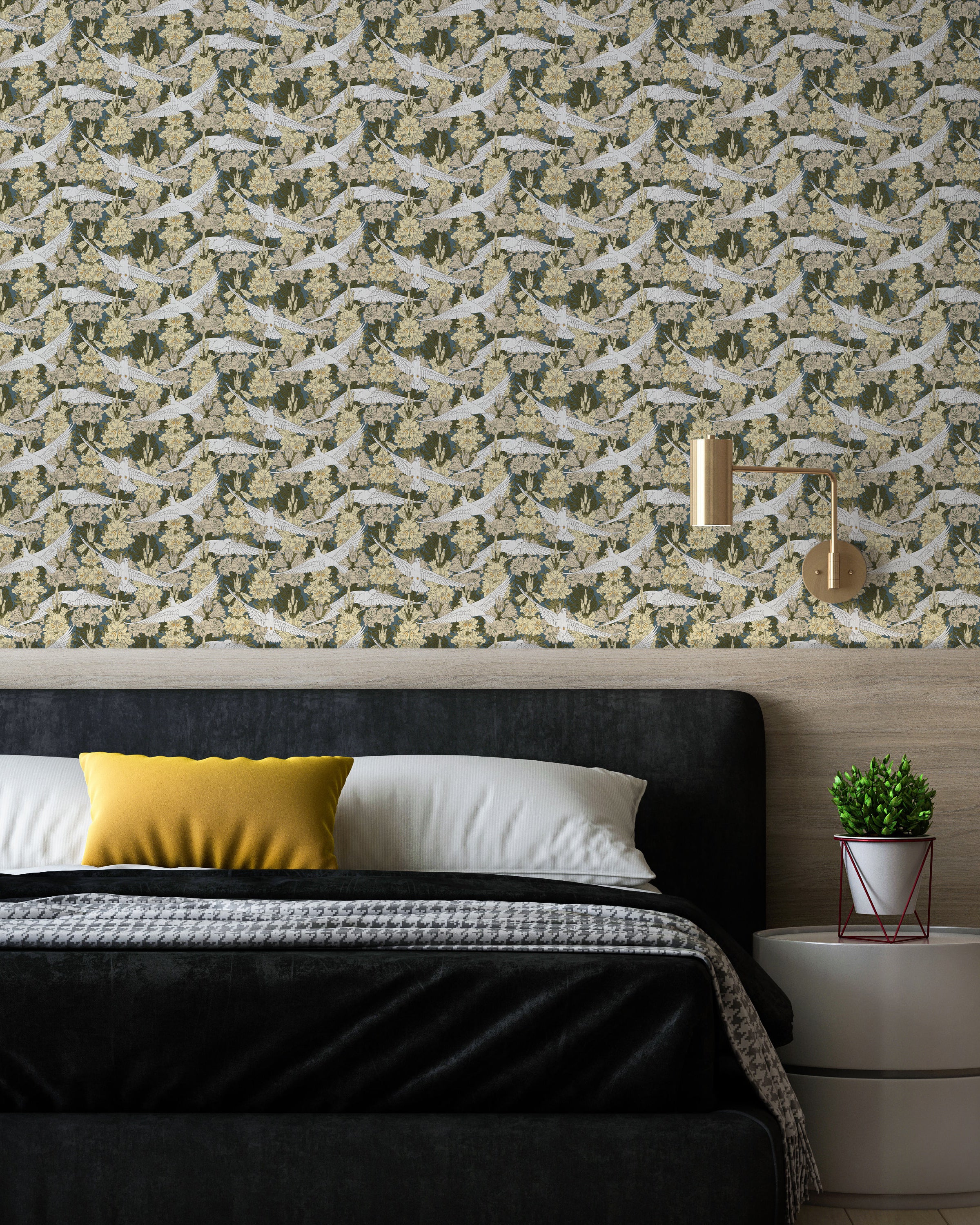 Maurice Pillard Verneuil x Dove and Lilies - Dusty Blue | DeccoPrint