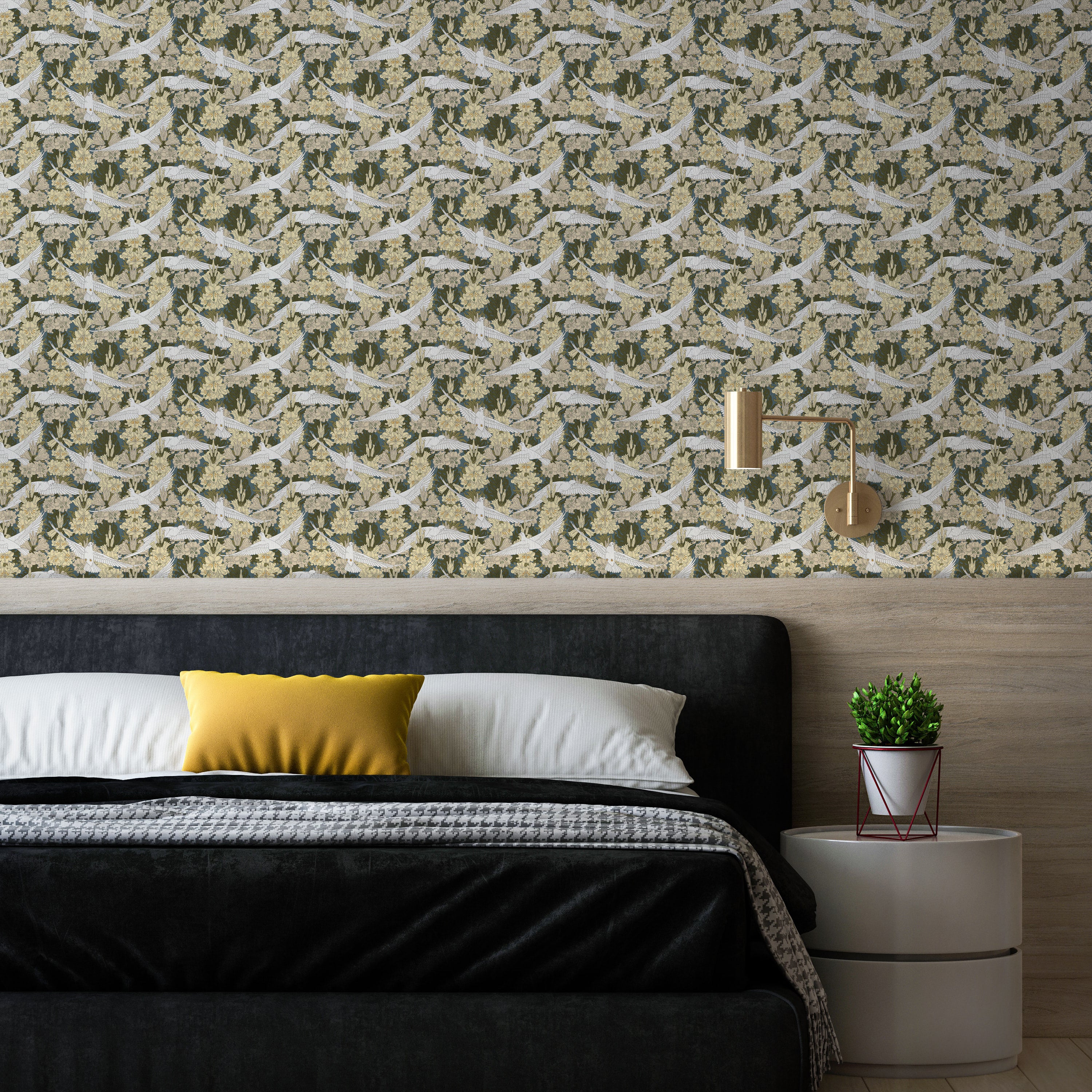 Maurice Pillard Verneuil x Dove and Lilies - Dusty Blue | DeccoPrint