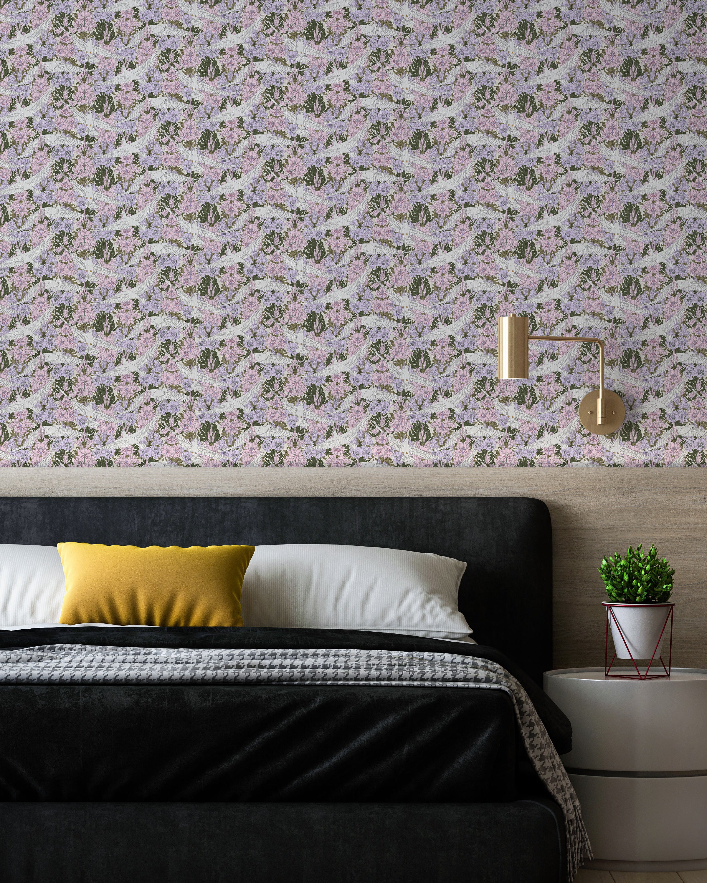 Maurice Pillard Verneuil x Dove and Lilies - Lilac Pink | DeccoPrint