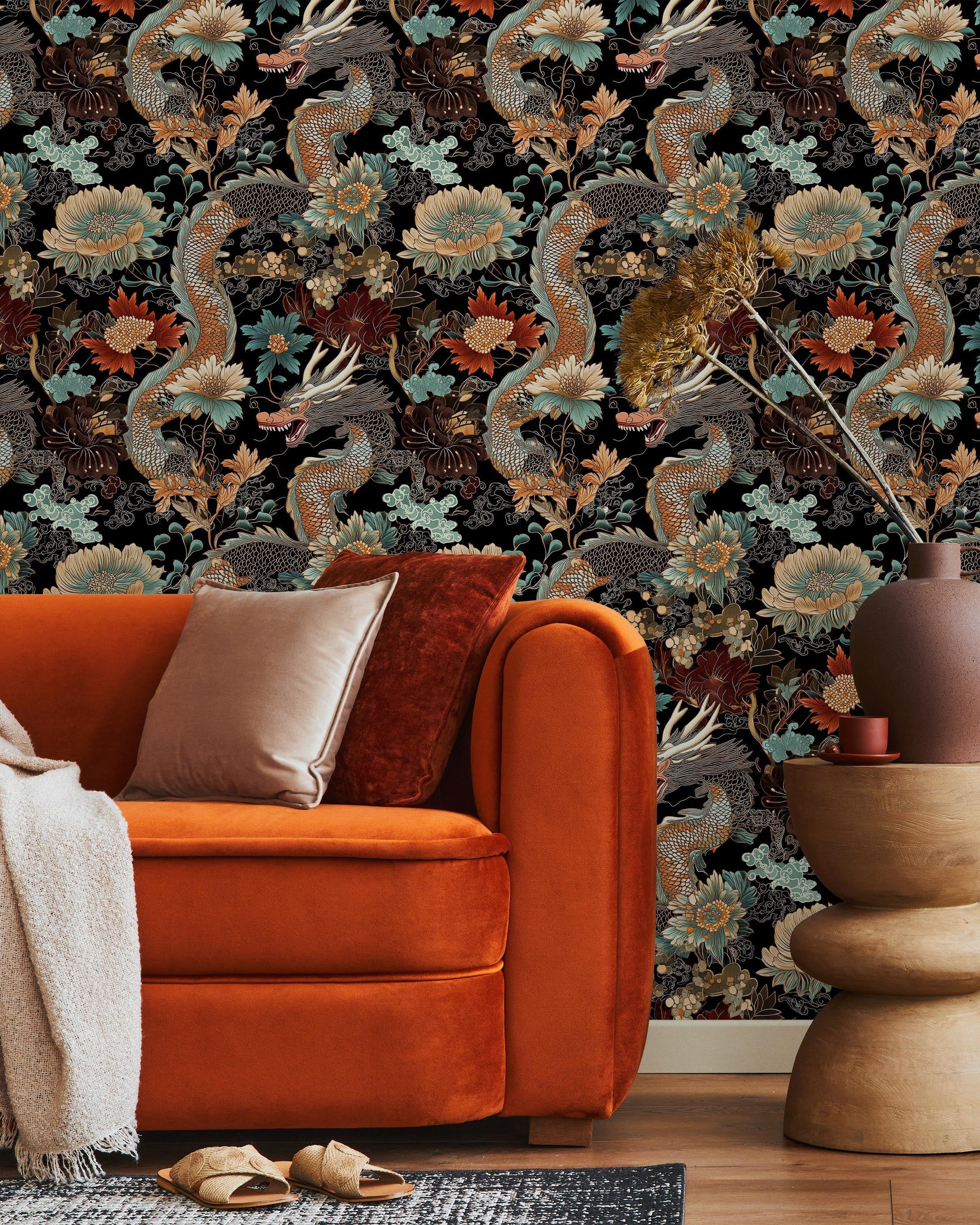 Flower Garden Peel and Stick Wallpaper, Removable Wallpaper, Traditional Wallpaper | DeccoPrint