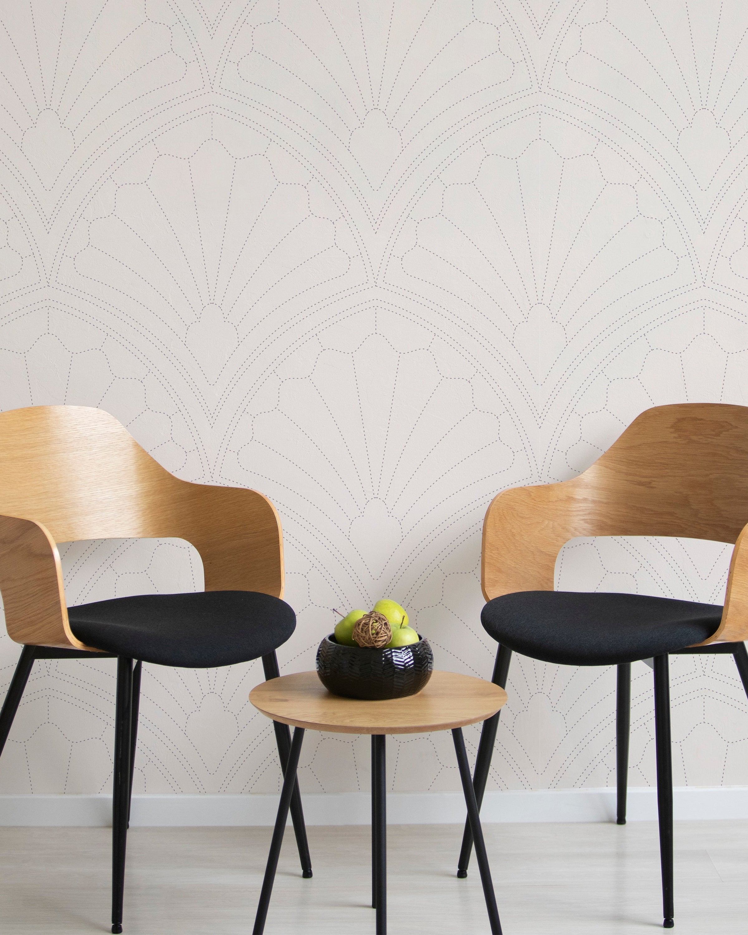 Monochrome Harmony Peel and Stick Wallpaper, Removable Wallpaper, Traditional Wallpaper - Pink | DeccoPrint