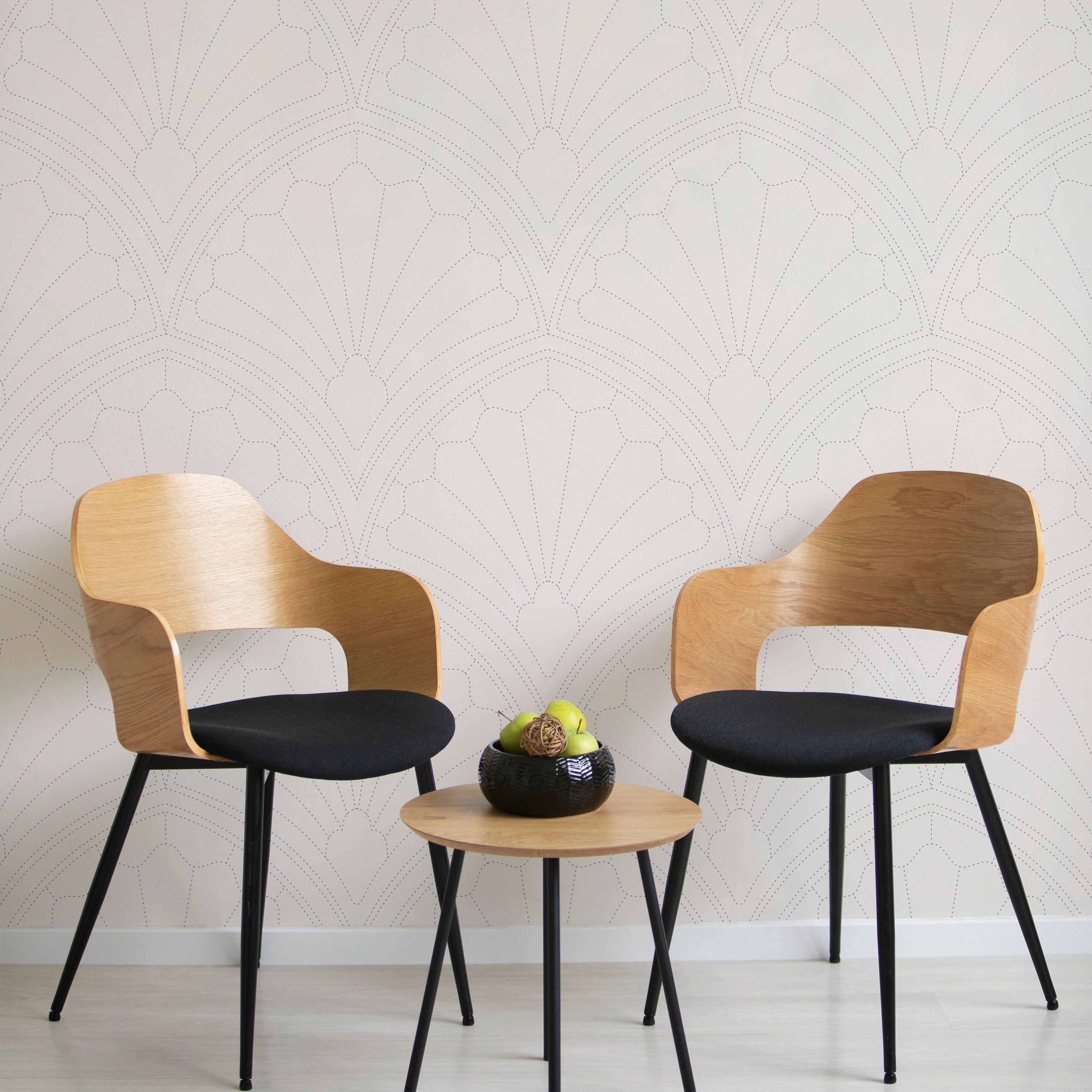 Monochrome Harmony Peel and Stick Wallpaper, Removable Wallpaper, Traditional Wallpaper - Pink | DeccoPrint