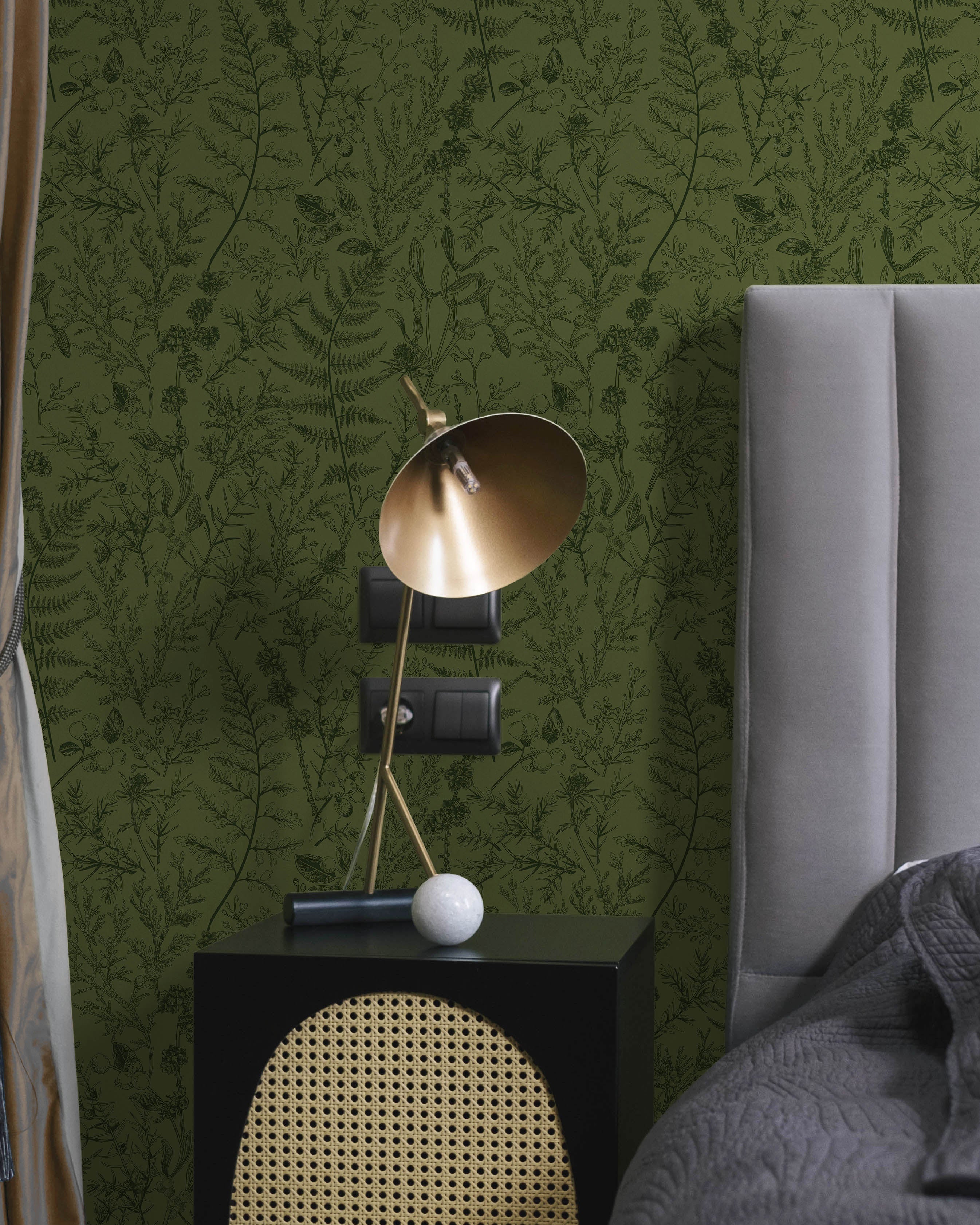 Forest Dream Peel and Stick Wallpaper, Removable Wallpaper, Traditional Wallpaper - Deep Green | DeccoPrint