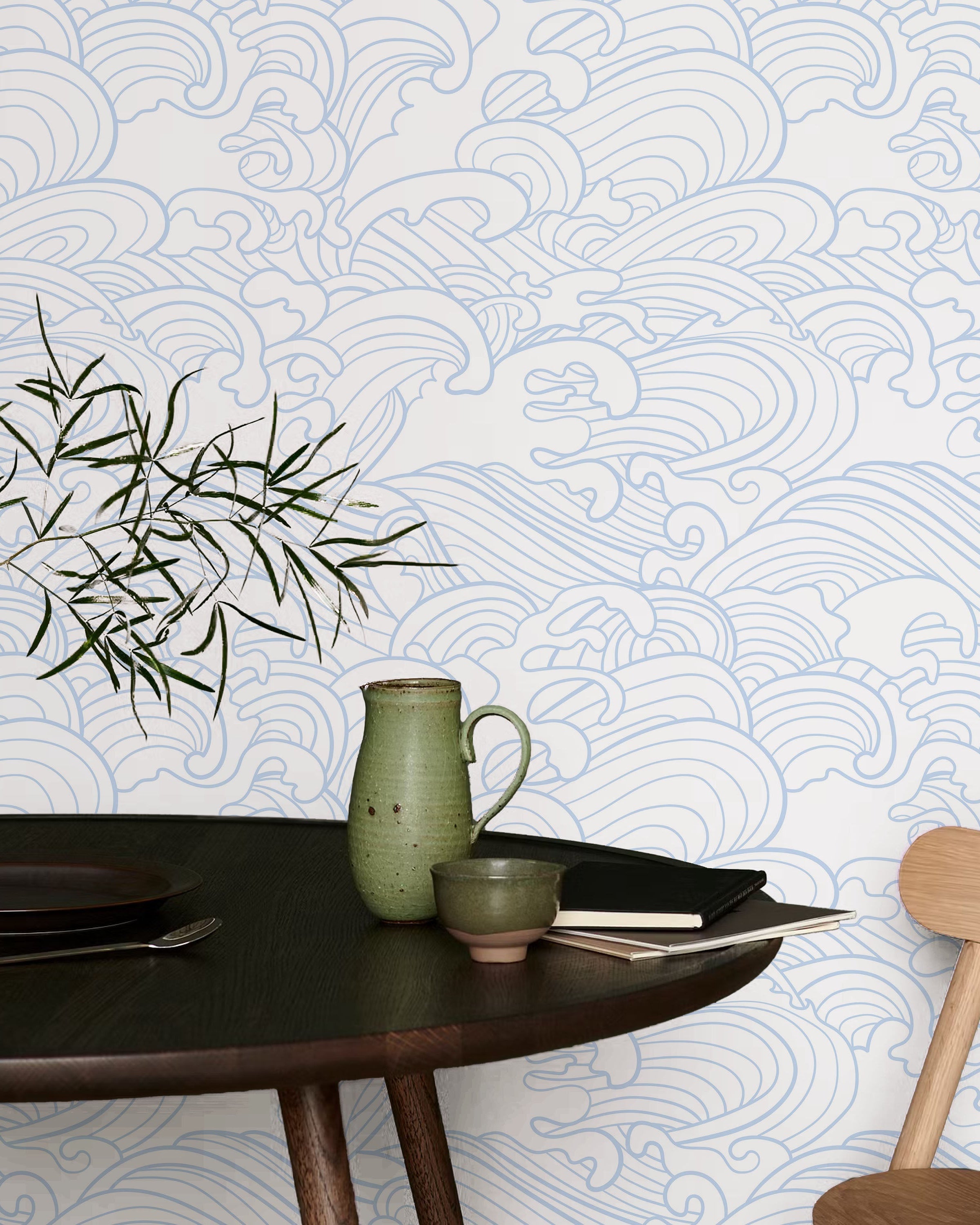 Ocean Waves Peel and Stick Wallpaper, Removable Wallpaper, Traditional Wallpaper | DeccoPrint