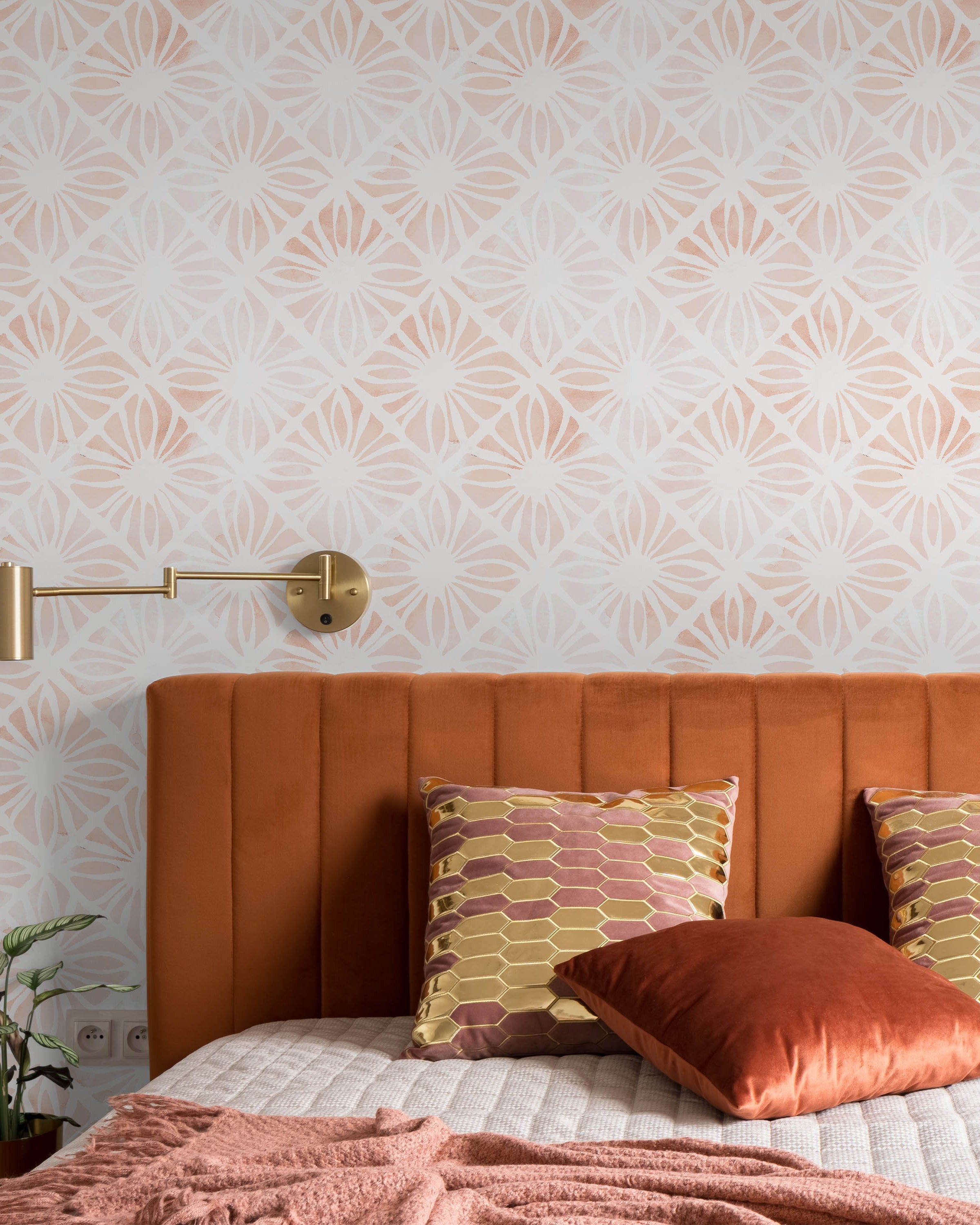 Lotus Peel and Stick Wallpaper, Removable Wallpaper, Traditional Wallpaper | DeccoPrint