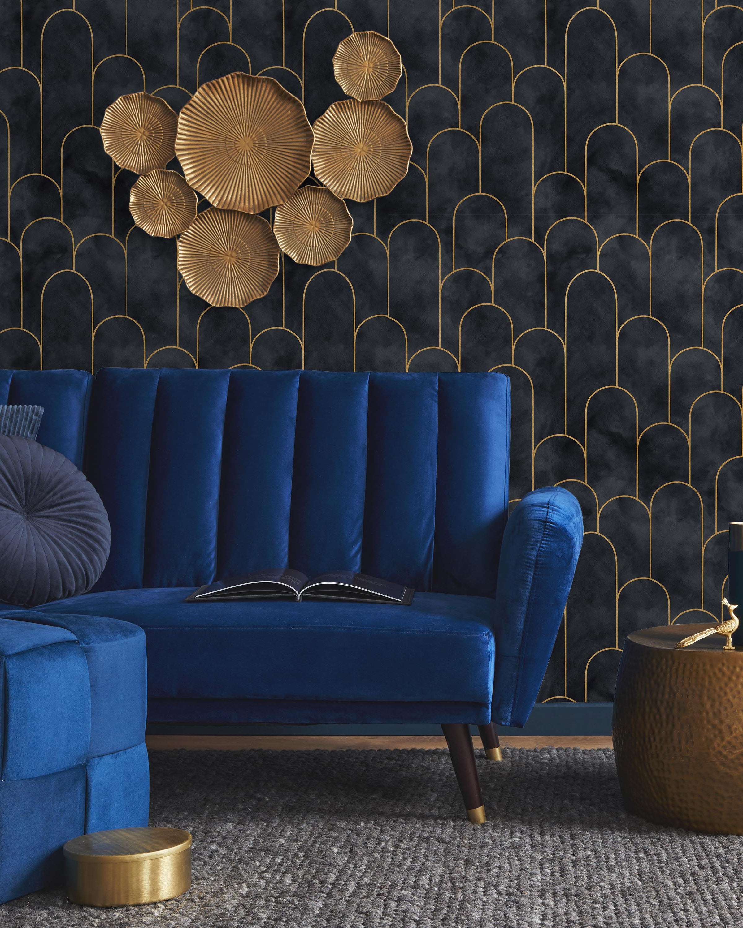 Ornate Deco Peel and Stick Wallpaper, Removable Wallpaper, Traditional Wallpaper | DeccoPrint