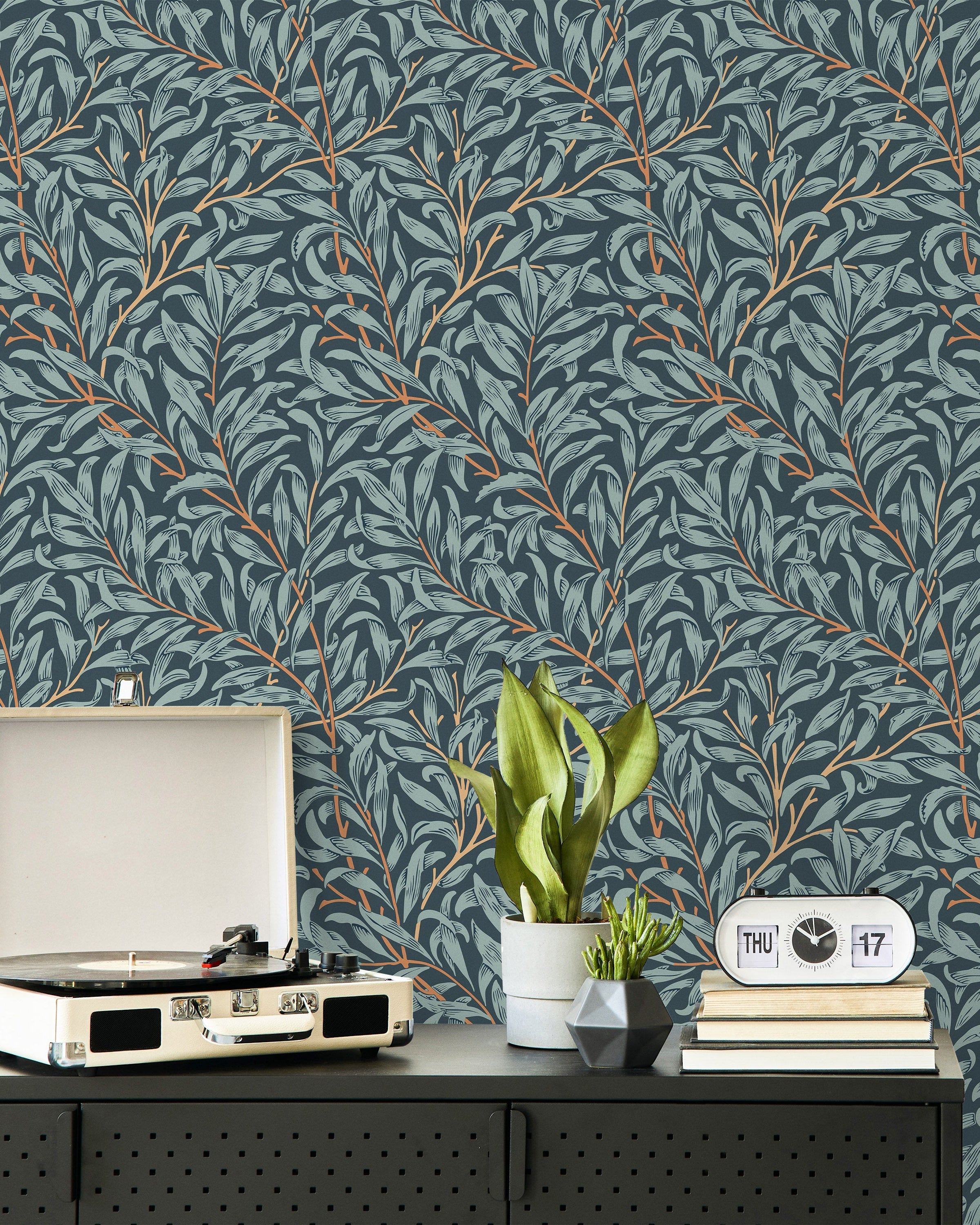William Morris X Willow Bough Peel and Stick Wallpaper, Removable Wallpaper, Traditional Wallpaper - Twilight | DeccoPrint