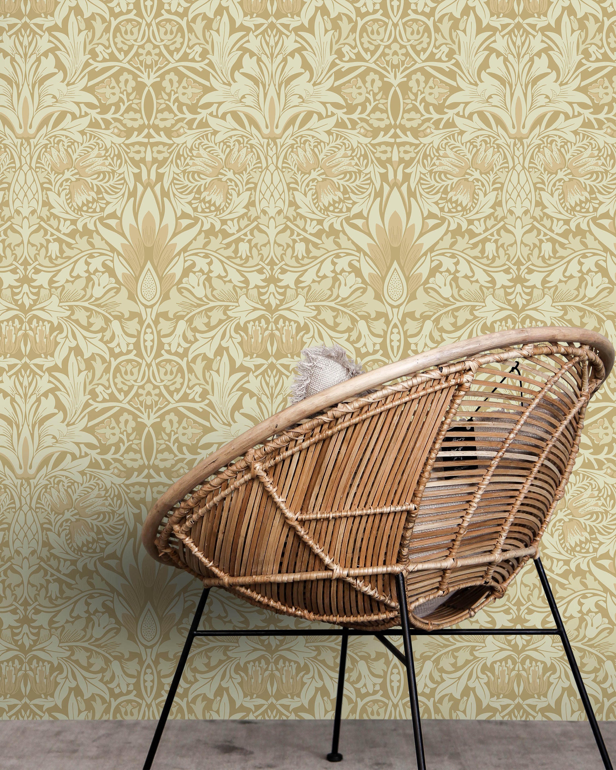 William Morris X Snakeshead Peel and Stick Wallpaper, Removable Wallpaper, Traditional Wallpaper - Yellow | DeccoPrint