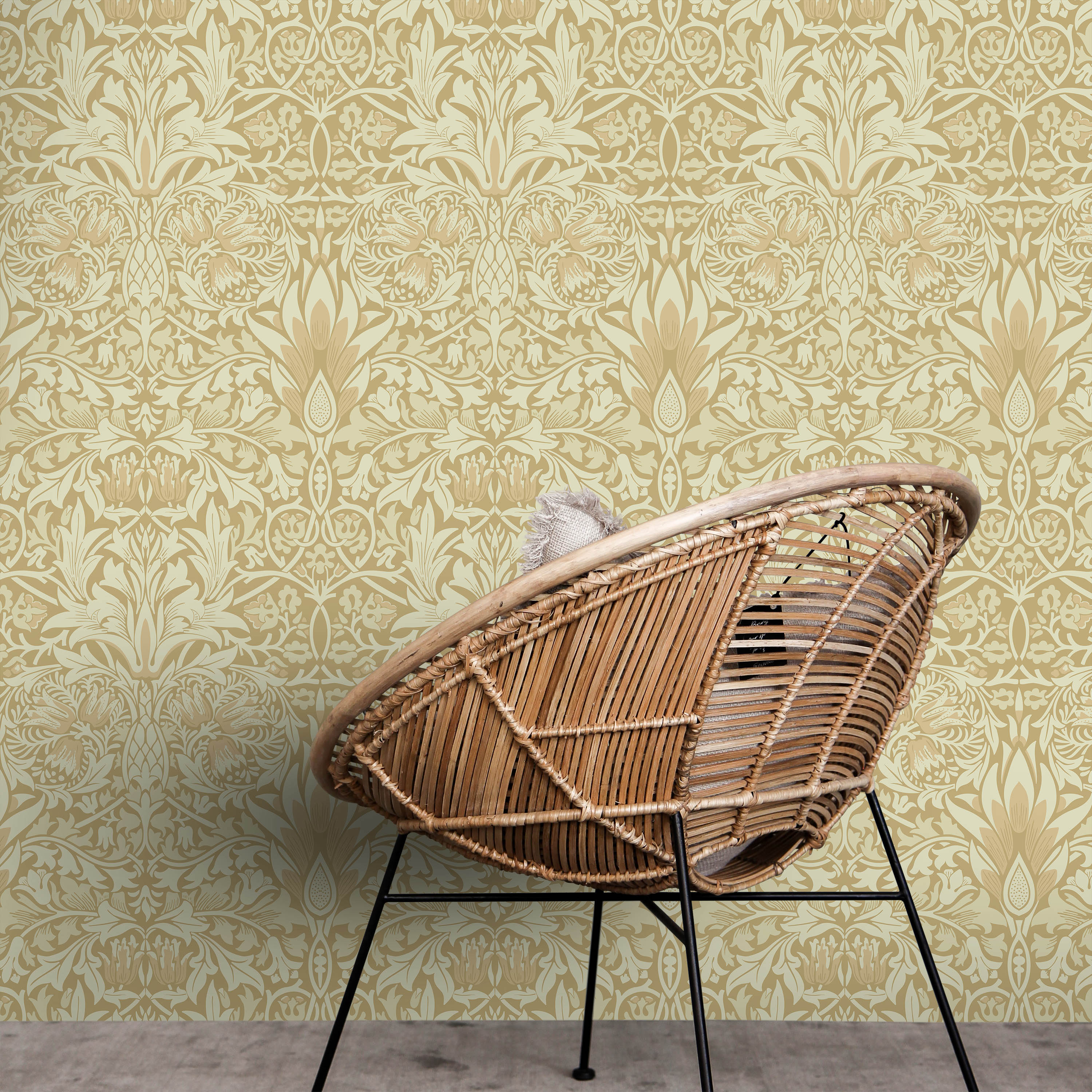 William Morris X Snakeshead Peel and Stick Wallpaper, Removable Wallpaper, Traditional Wallpaper - Yellow | DeccoPrint