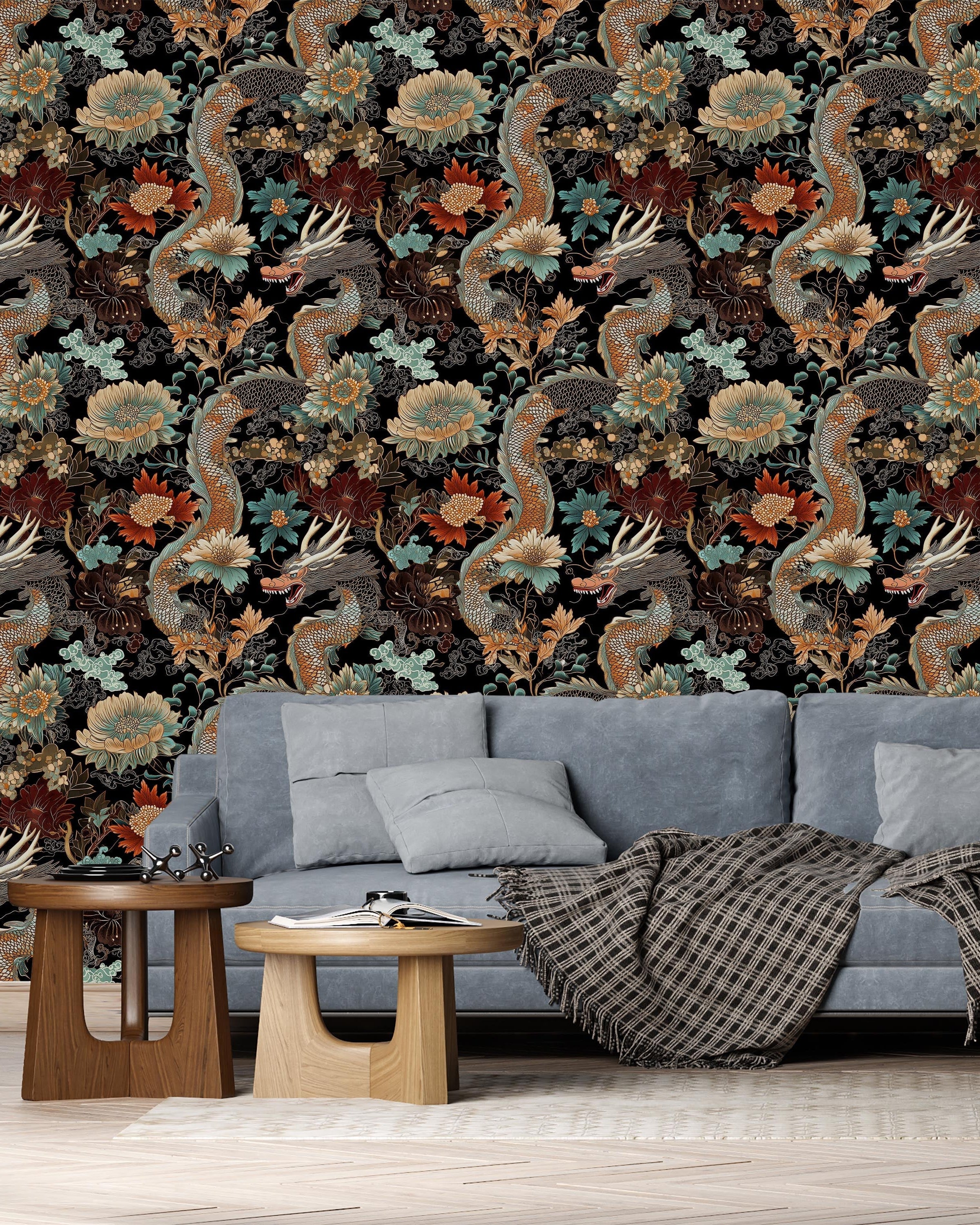 Flower Garden Peel and Stick Wallpaper, Removable Wallpaper, Traditional Wallpaper | DeccoPrint